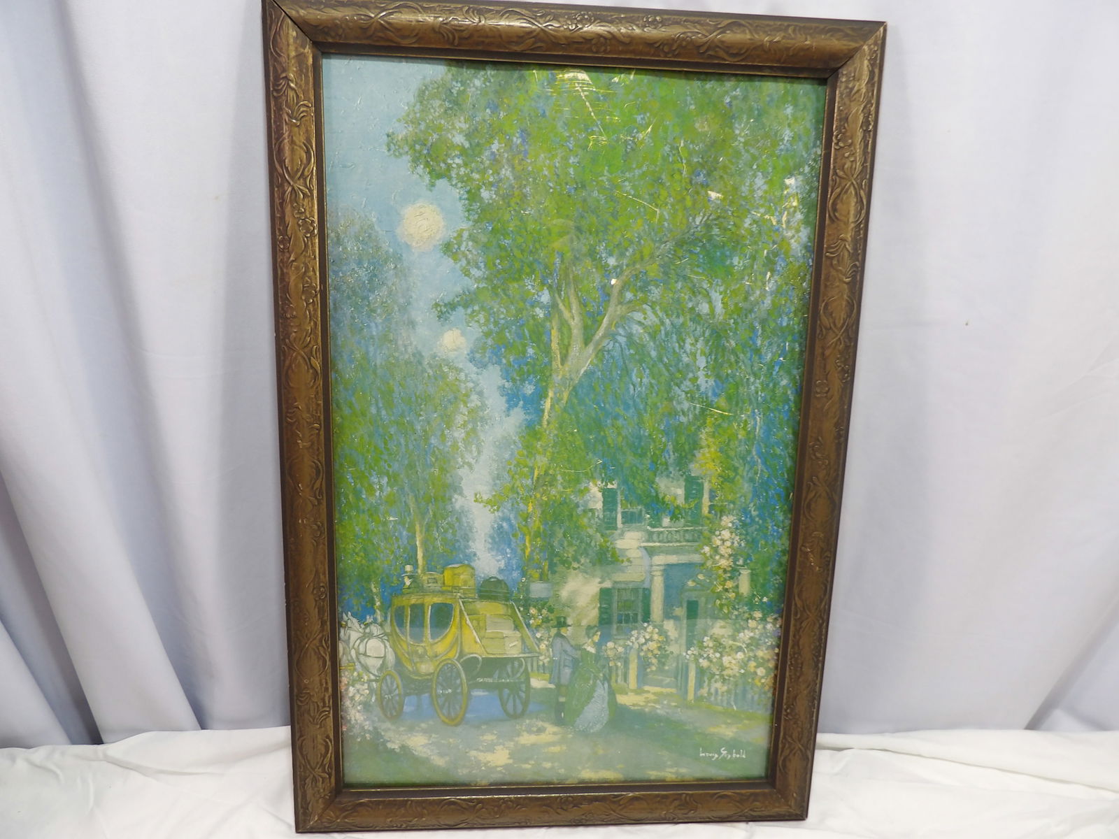 Framed Louis Seybold: Beautifully Framed Louis Seybold, 17" X 22". All measurements approximate. Please see photos for condition and details. Selling as is from 04281.