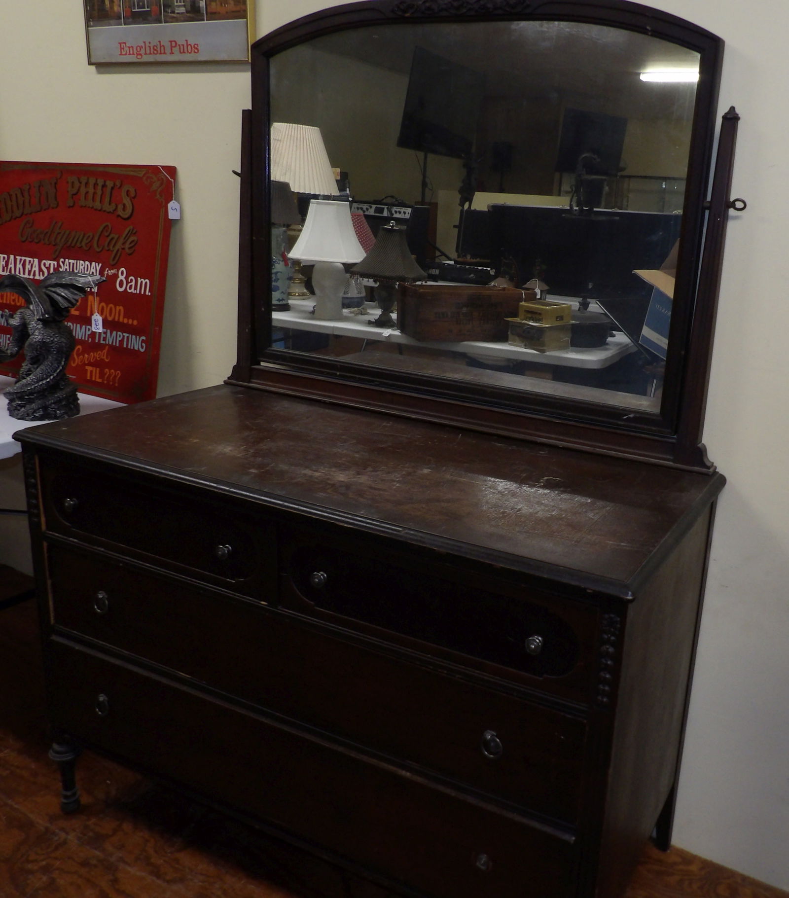 4 Drawer Dresser with Mirror (1 of 4)