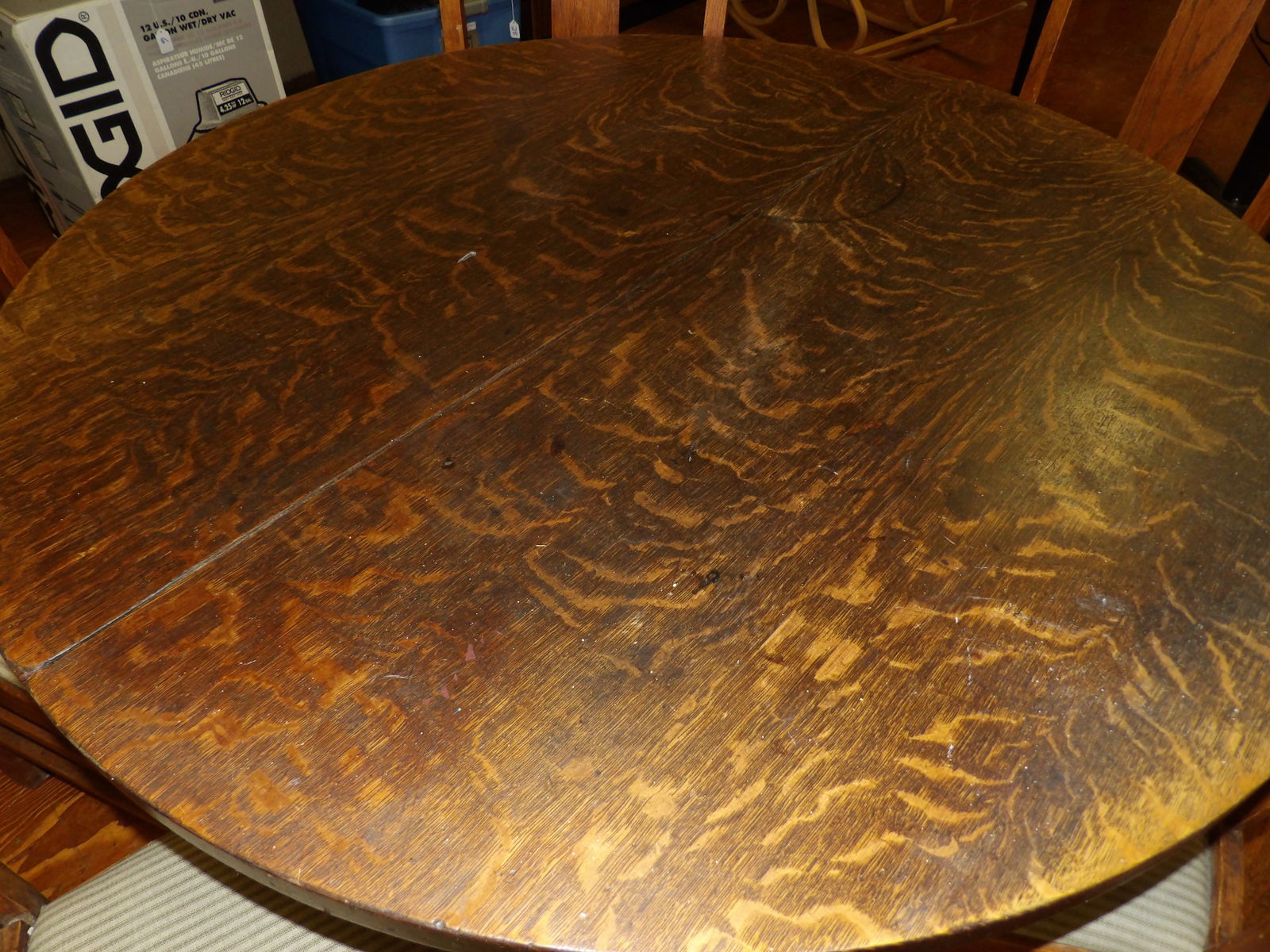 Solid Oak Dining Table with Chairs - 2