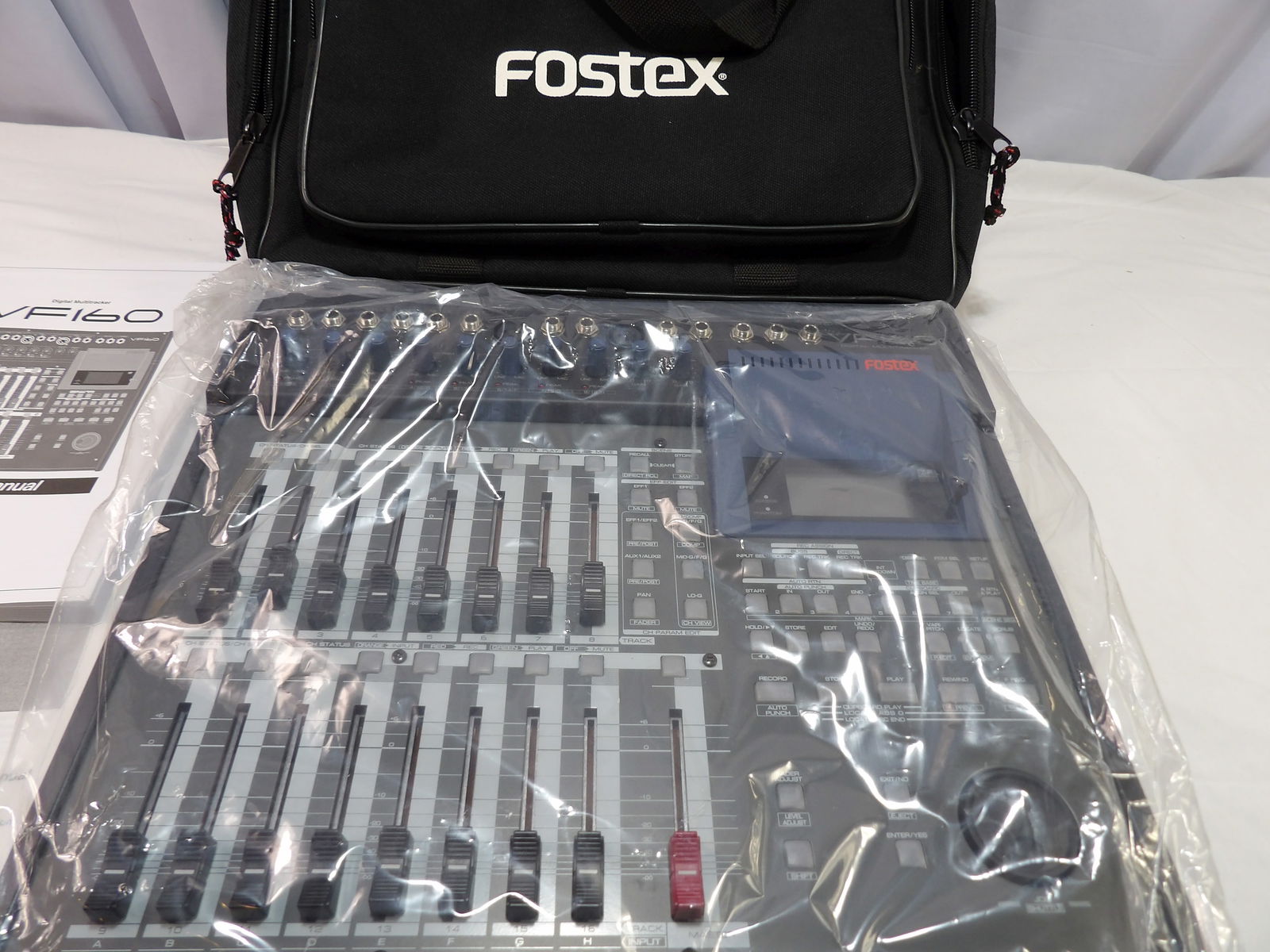 Digital Multi Track Mixer: Foster VF160 Digital Multi Track Mixer with Carry Case. New in the Box. All measurements approximate. Please see photos for condition and details. Selling as is from 04281.