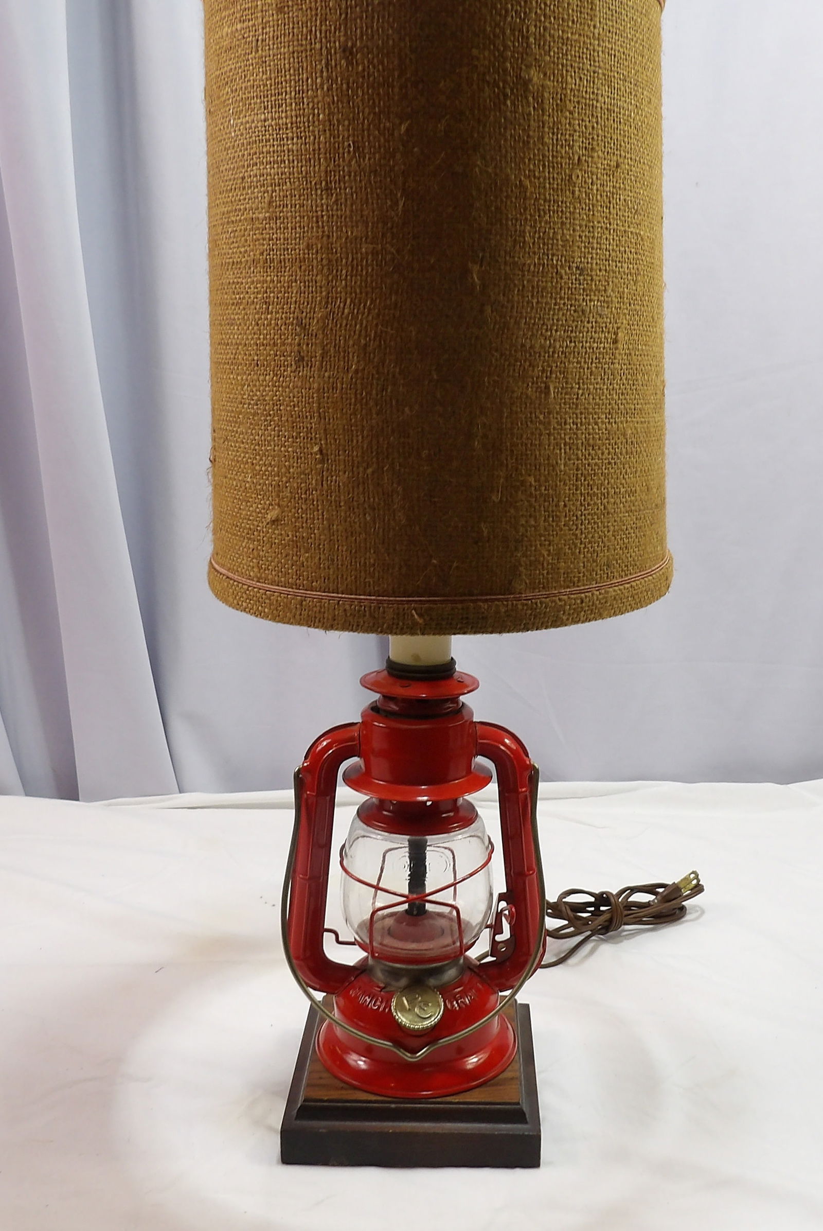 Dietz Oil Lamp, Electrified: Dietz Oil Lamp. Electric Lamp. 22" Tall. All measurements are approximate. Please see photos for condition and details. Selling as is from 04821.