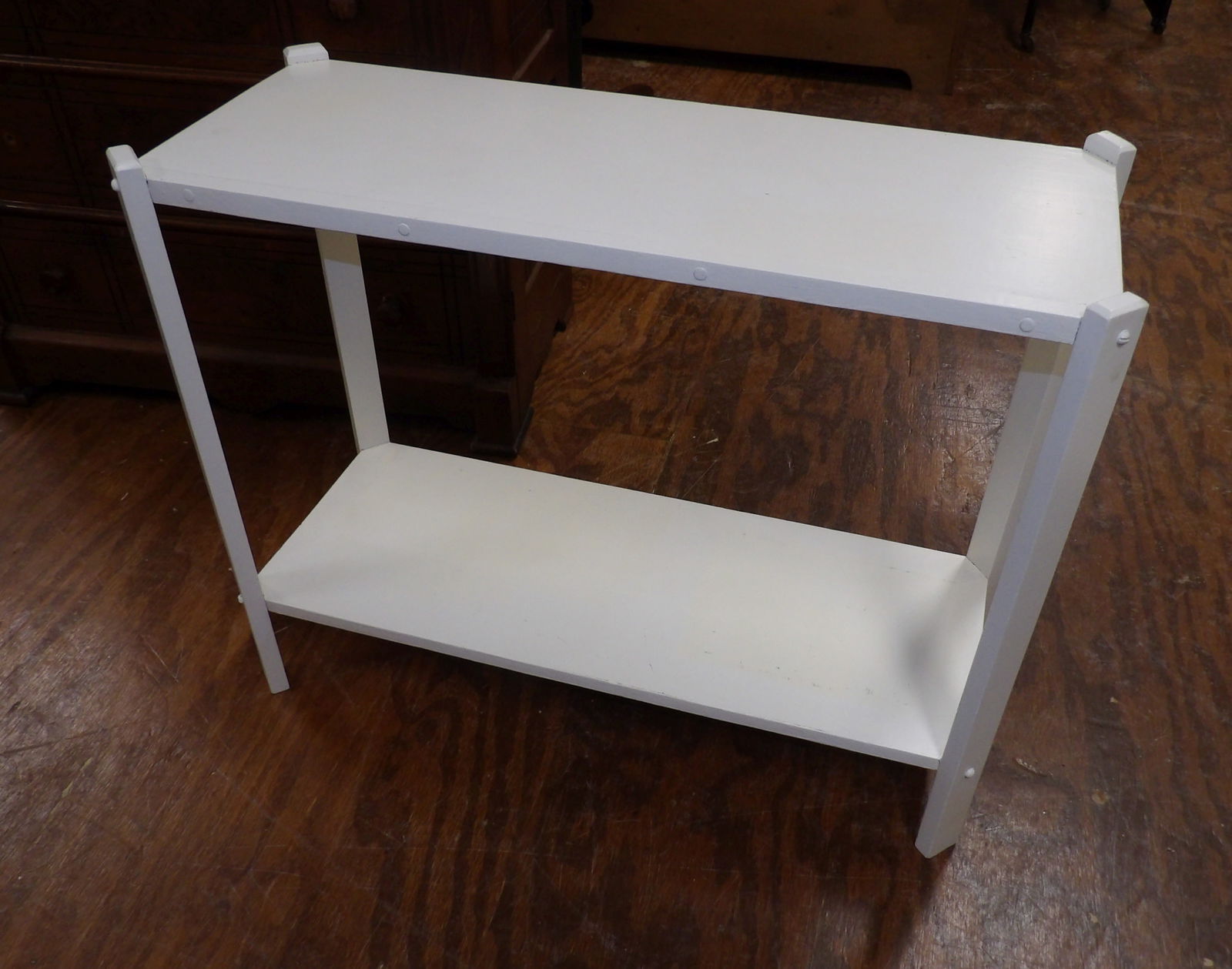 2 Shelf White Table (1 of 4)