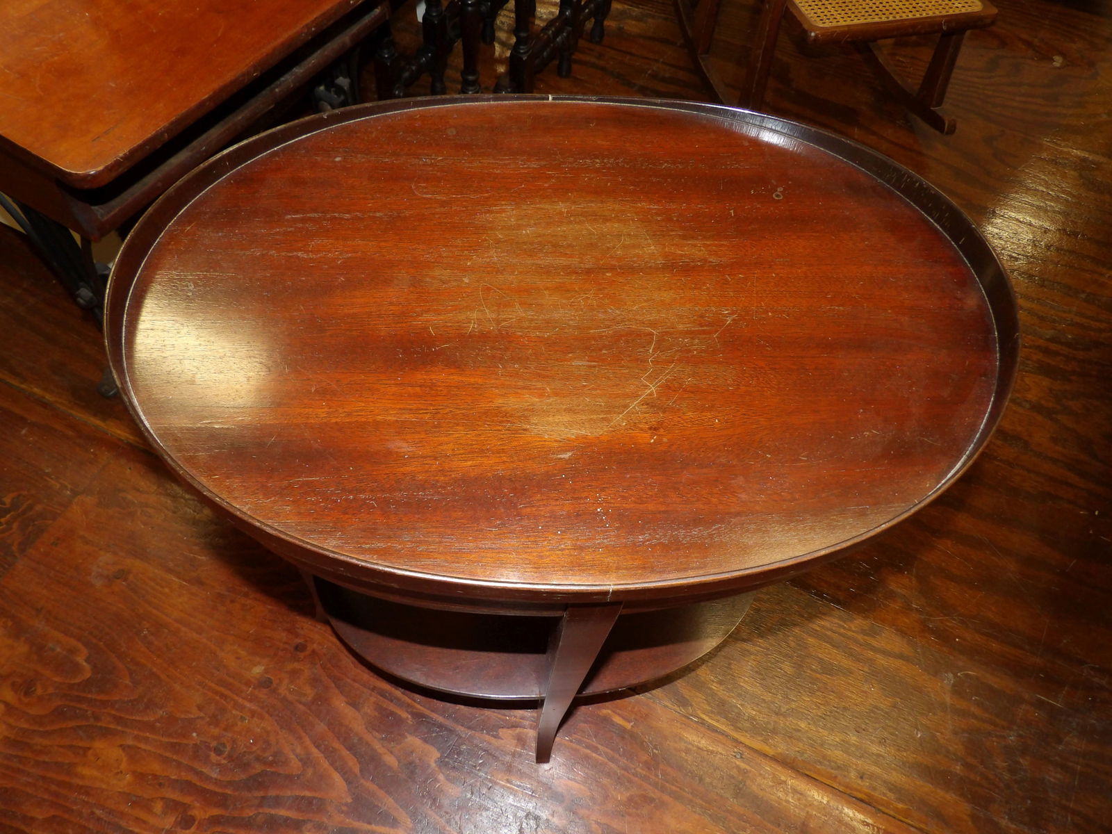 Oval Shaped End Table - 2