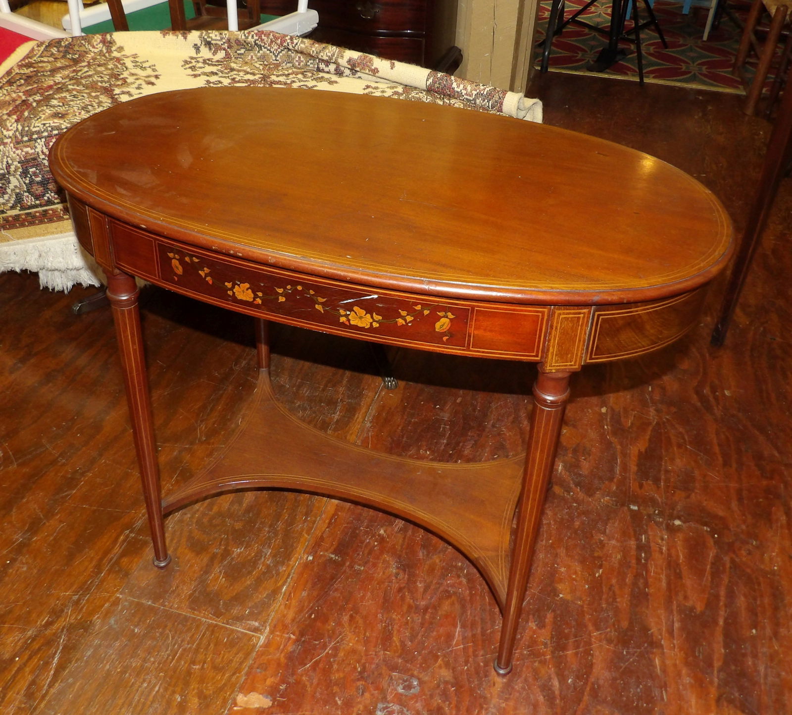 Oval End Table - 4
