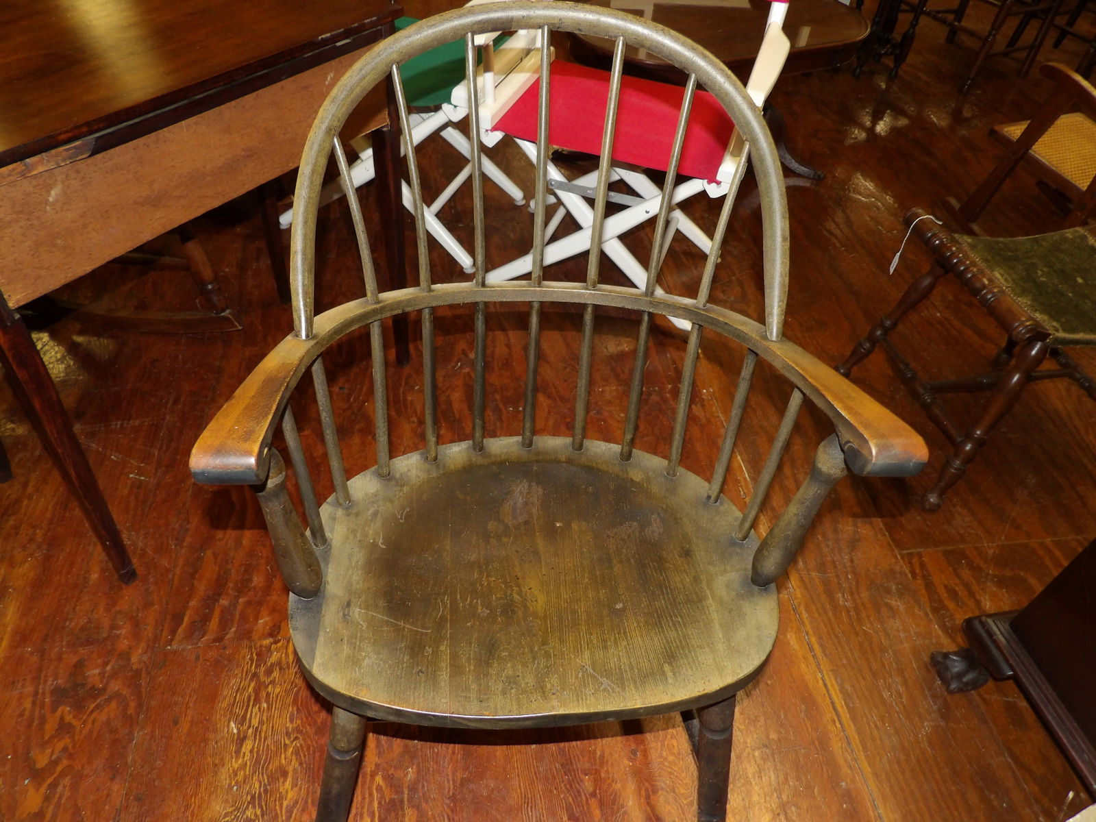 Windsor Chair: Nice Nichols and Stone Windsor Chair. All measurements are approximate. Please see photos for condition and details. Selling as is from 04821.