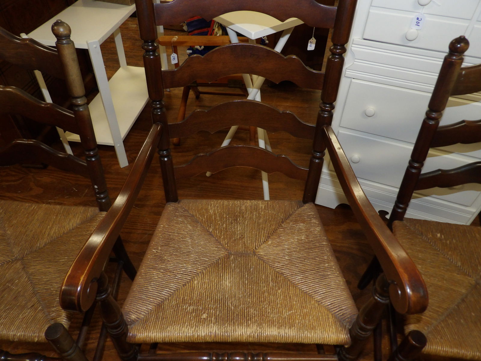 3 Ladder Back Chairs - 2