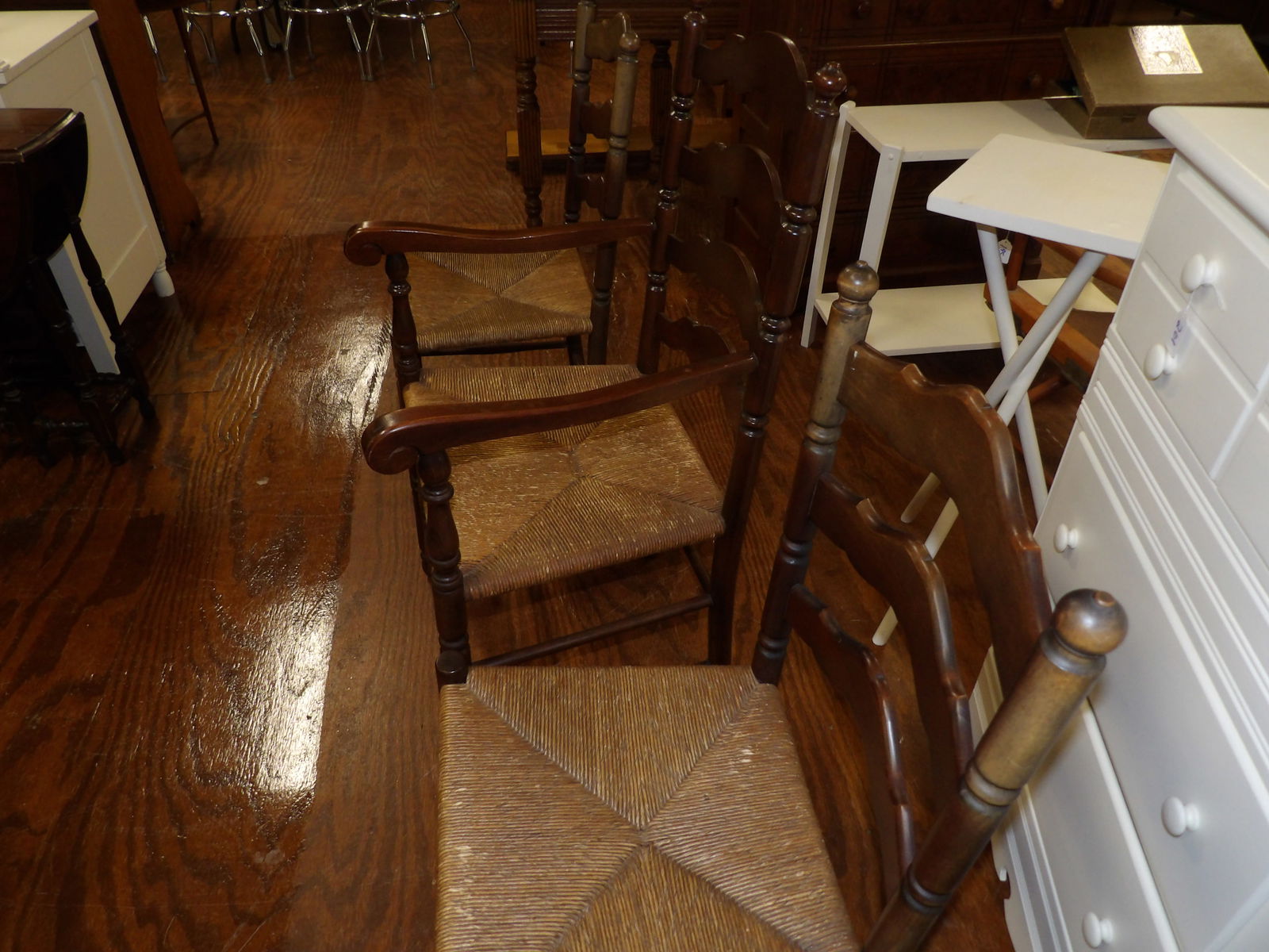 3 Ladder Back Chairs - 3