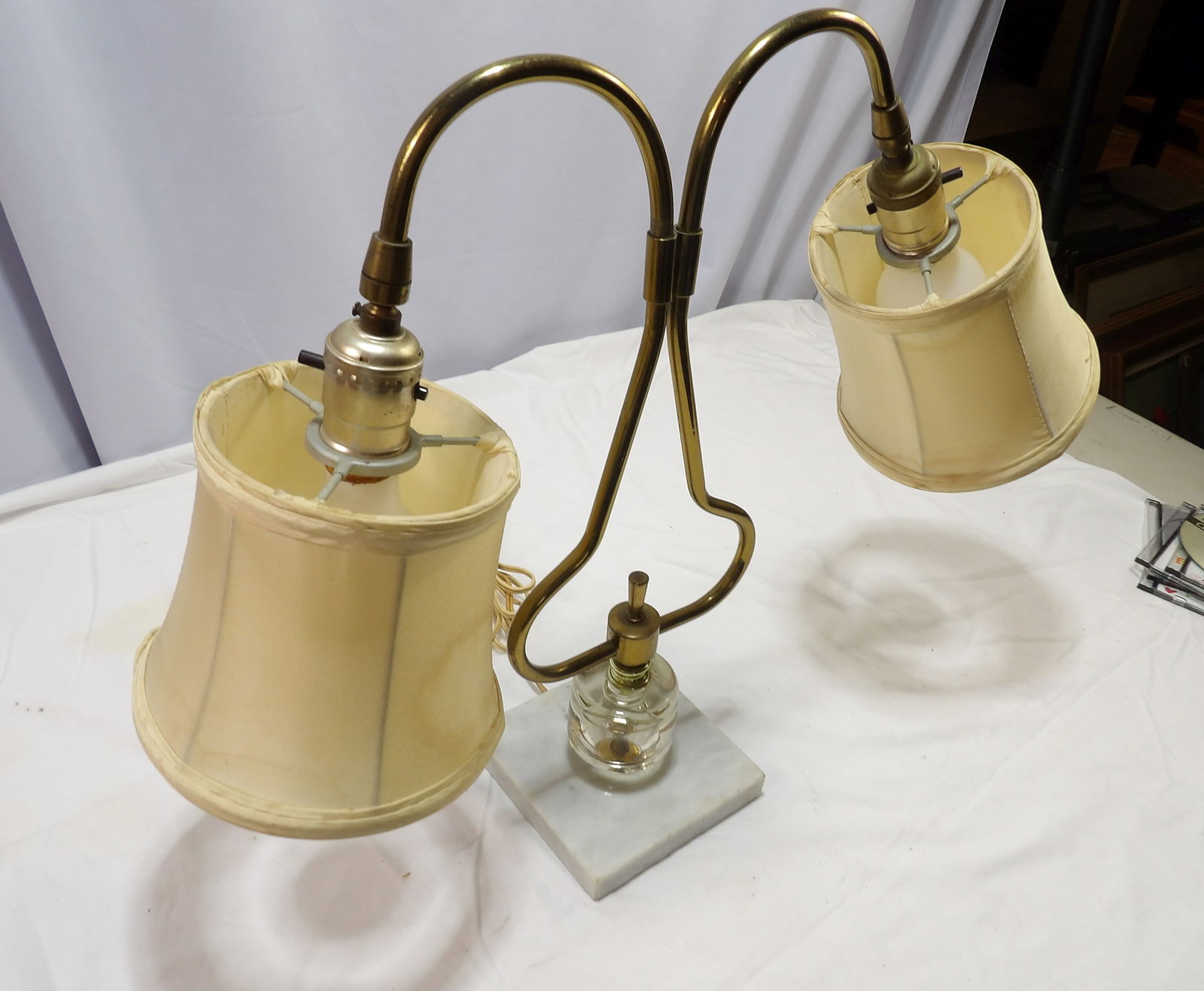 Marble Base Twin Lamp - 4