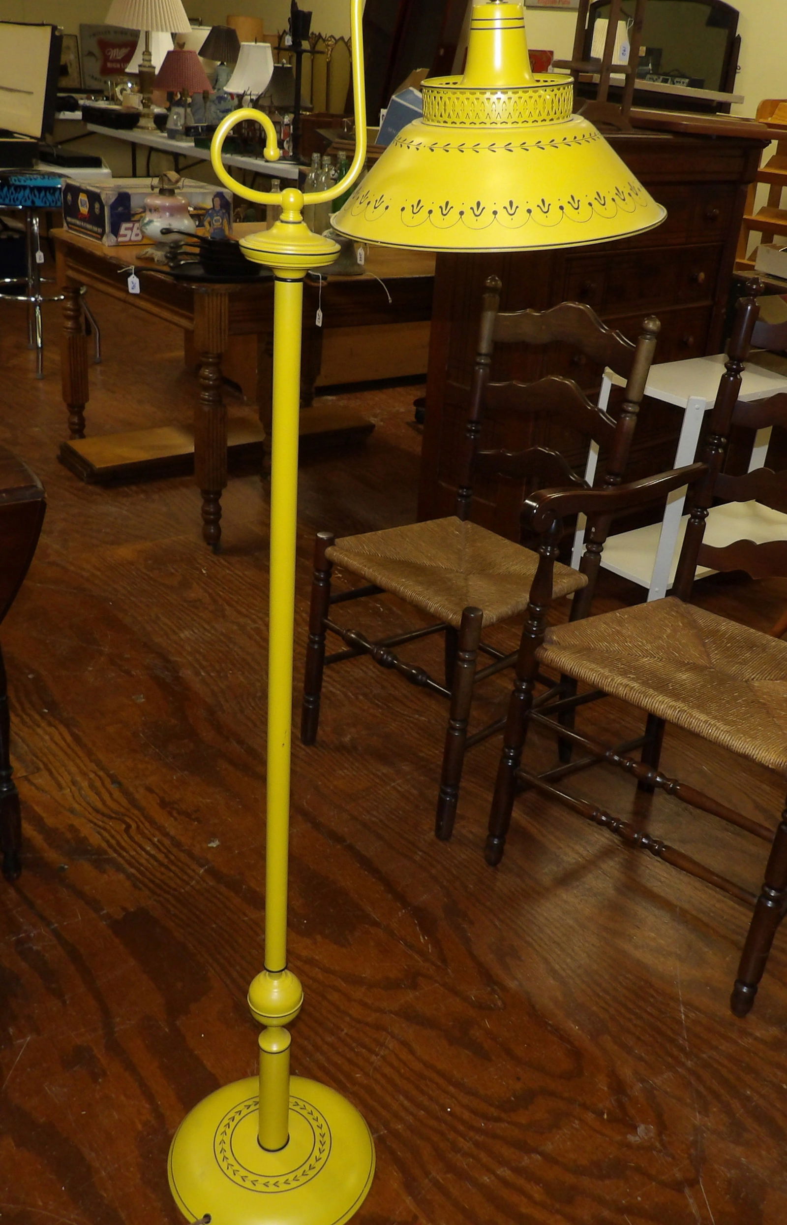 Tole Painted Floor Lamp (1 of 4)