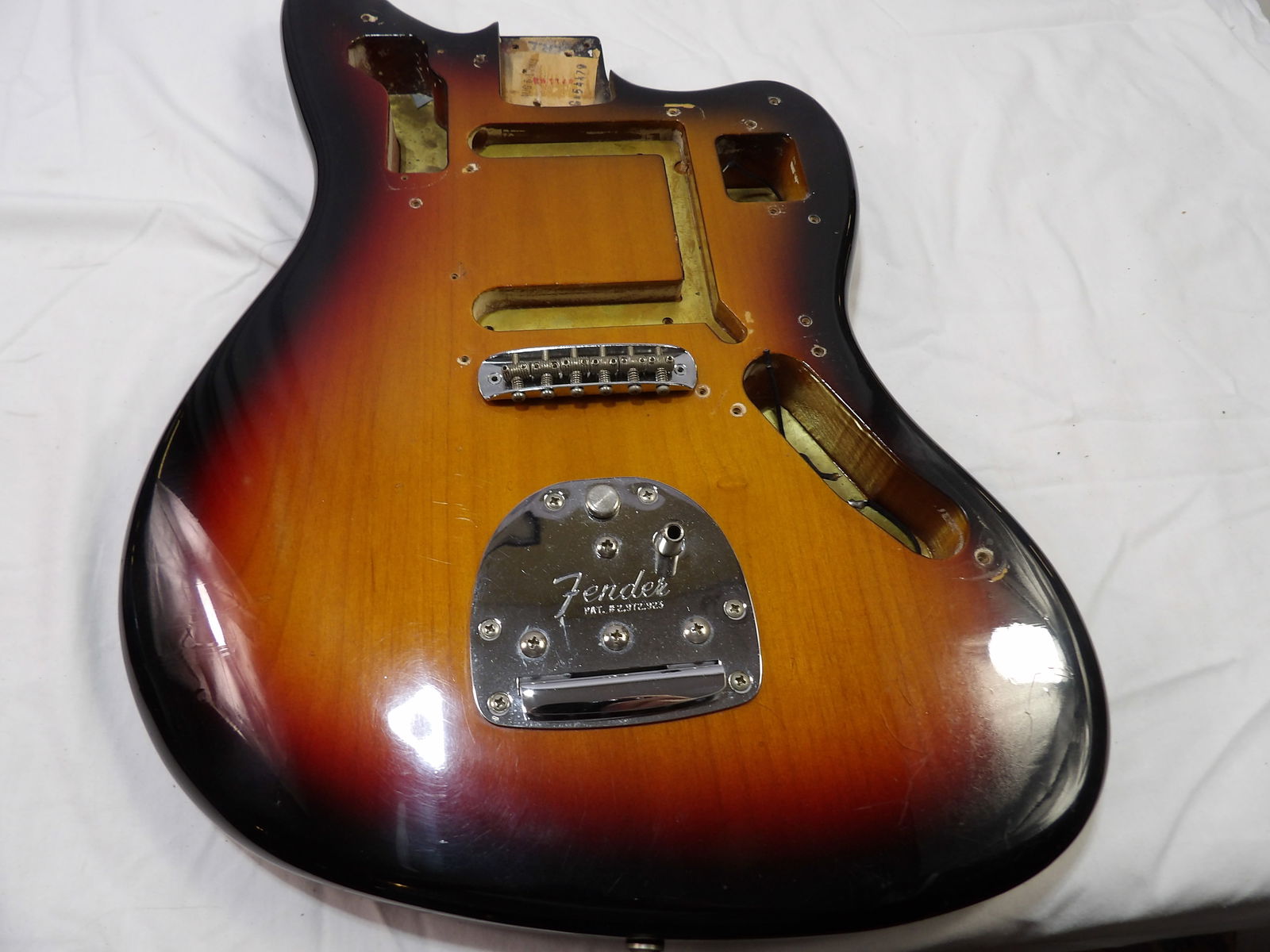 Fender Electric Body: Fender Electric Body. All measurements are approximate. Please see photos for condition and details. Selling as is from 04281.Body.