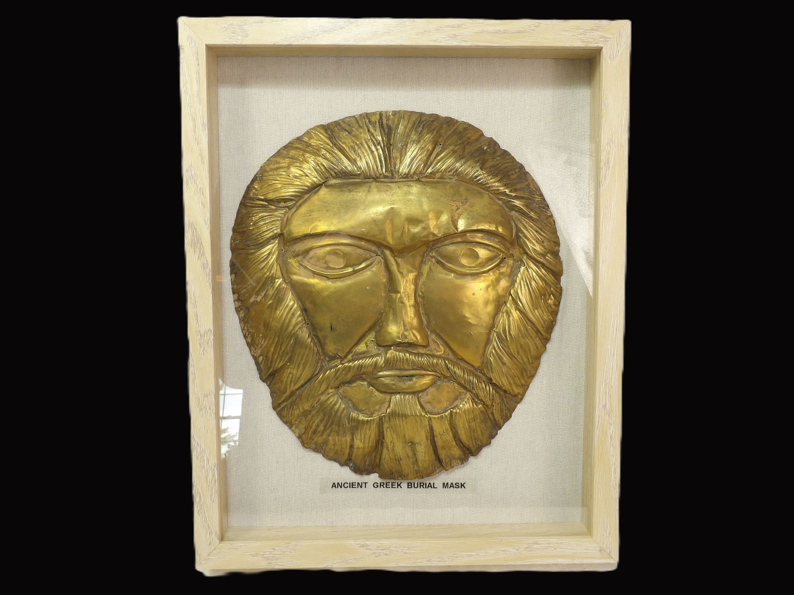 Grecian Mask: Mask of Agamemnon From Greece. Gold Plated. **We are Not Experts in Ancient Pieces. However, the Consignor of this Item is, and has been, a lifelong collector of Antiquities. This Item has not