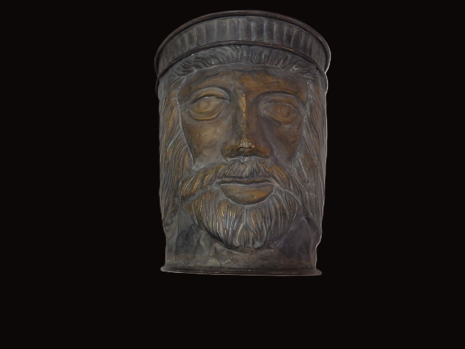 Grecian Chalice: Early Copper Greek Chalice. Circa 330-320 B.C. **We are Not Experts in Ancient Pieces. However, the Consignor of this Item is, and has been, a lifelong collector of Antiquities. This Item has not been