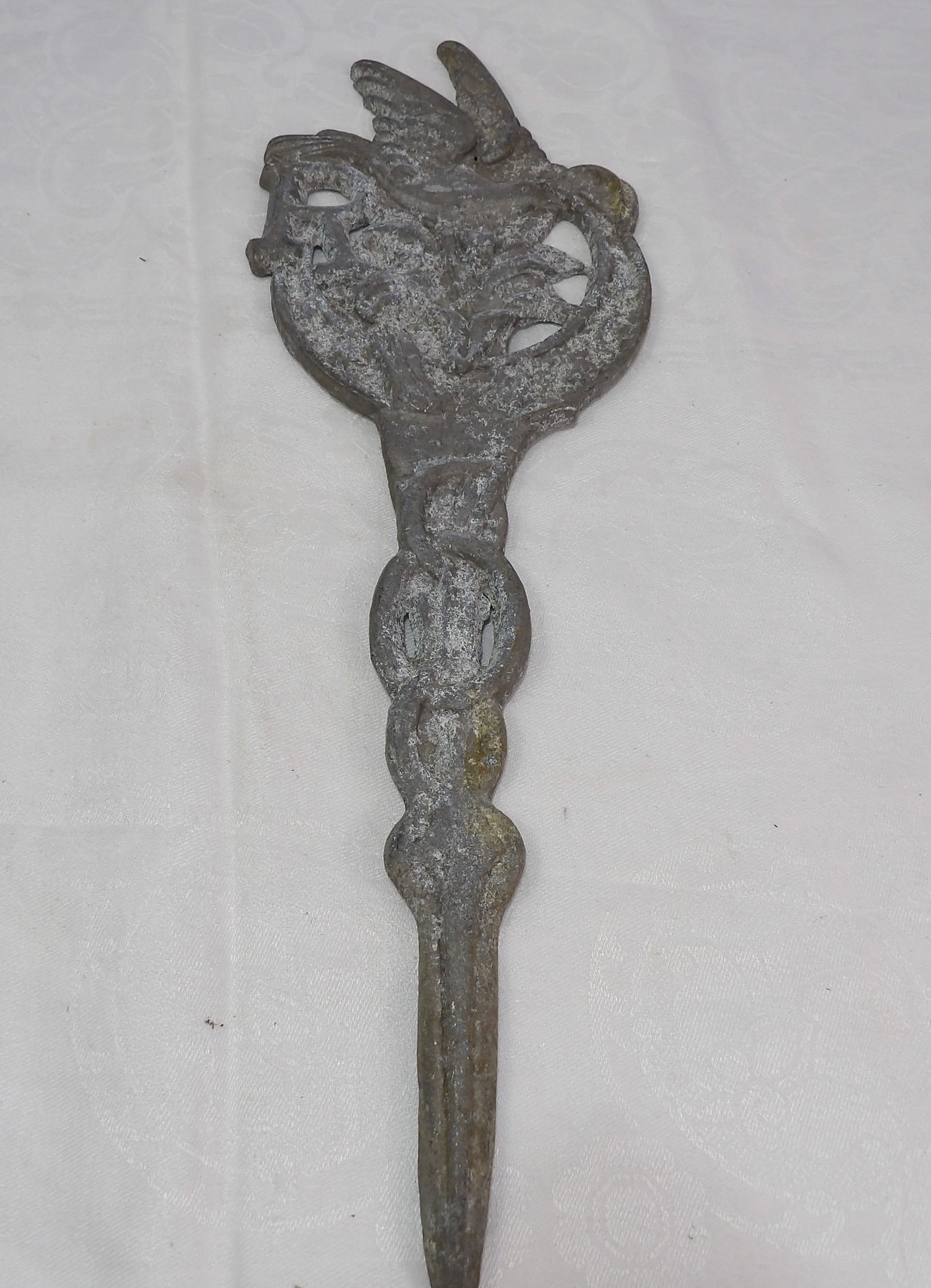 Grave Marker Spike: Odd Fellows/Rebekah Lodge Grave Marker Spike. All measurements approximate. Please see photos for condition and details. Selling as is from 04281.