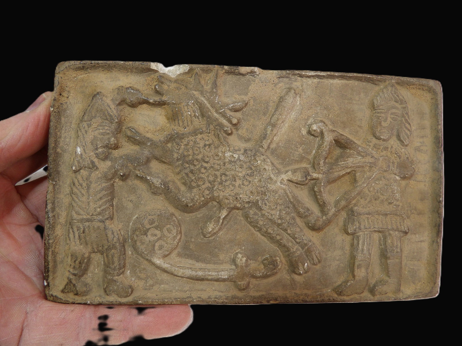 Sassanian Empire Relief: Sassanian Empire Relief, Depicting a Hunt. Ancient Period. ***We are Not Experts in Ancient Pieces. However, the Consignor of this Item is, and has been, a lifelong collector of Antiquities. This Item