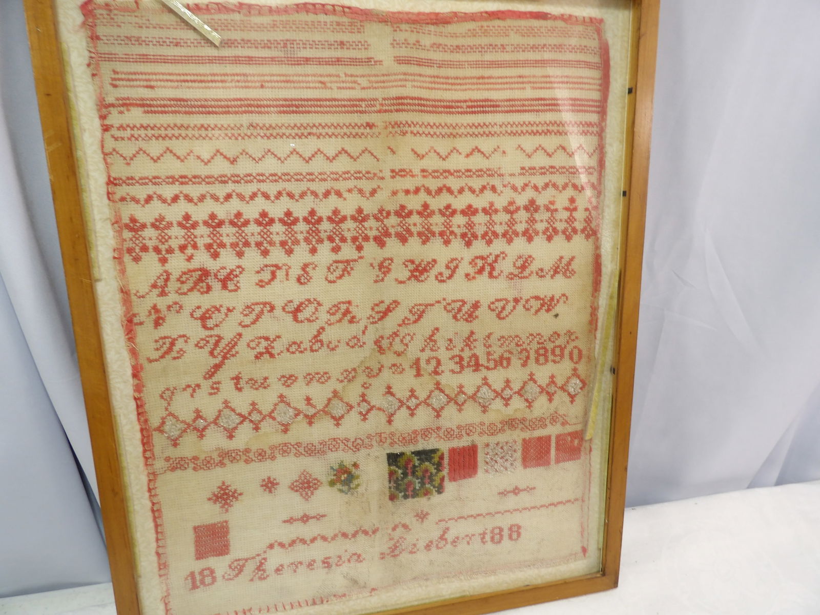Antique Needlework Sampler - 3