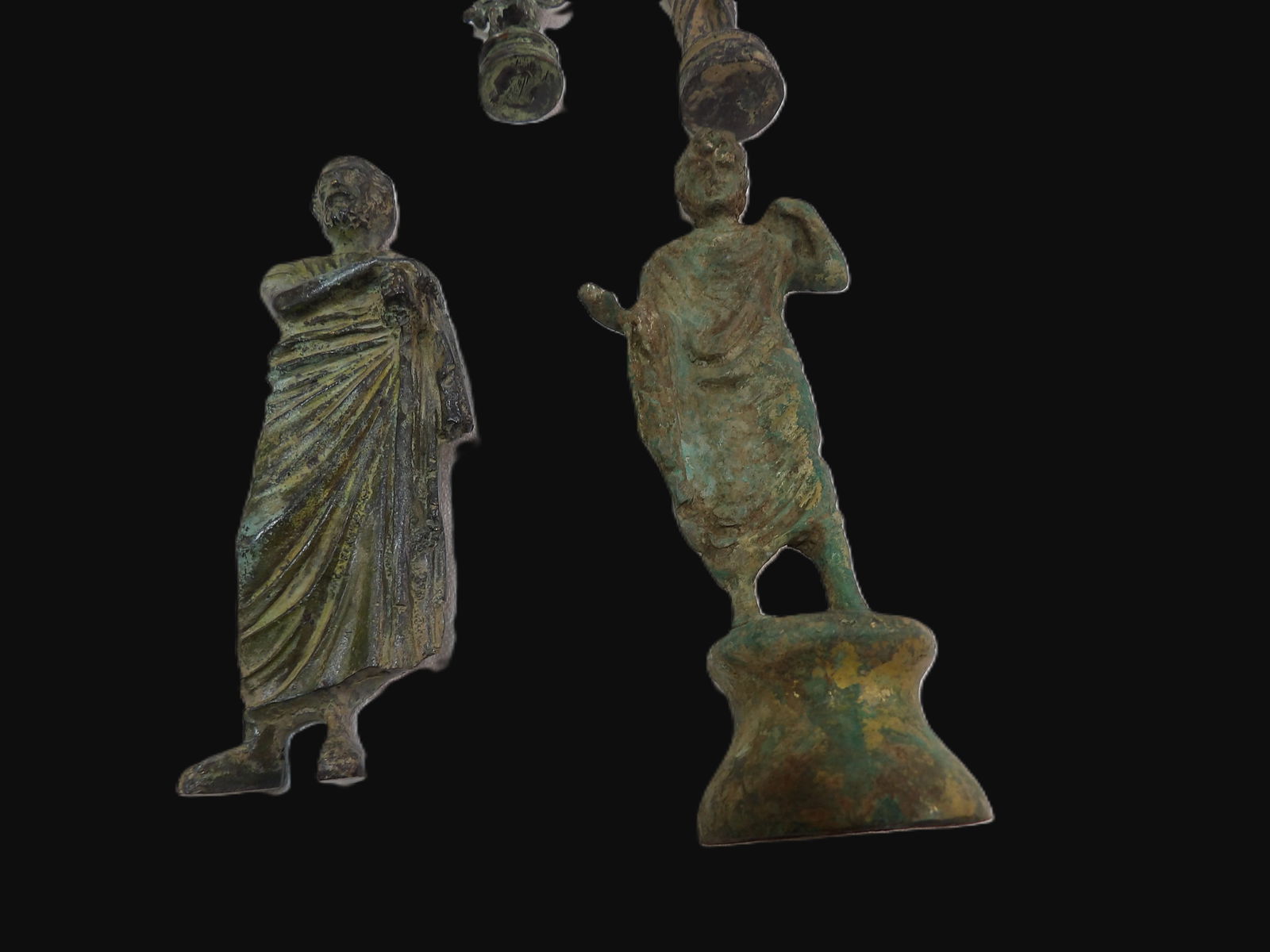 4 PCS Bronze Statuettes: Group of 4 Bronze Statuettes. Roman Figures. Hellenistic/Roman Period. ***We are Not Experts in Ancient Pieces. However, the Consignor of this Item is, and has been, a lifelong collector of