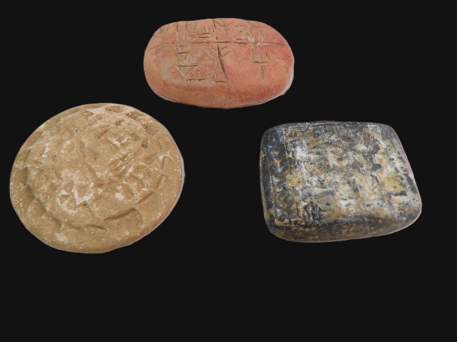 3 PCS-Collection of Ancient Cuneiform Tablets: Collection of 3 Ancient Cuneiorm Tablets. Sumerian Period. 3200-2300 B.C. ***We are Not Experts in Ancient Pieces. However, the Consignor of this Item is, and has been, a lifelong collector of