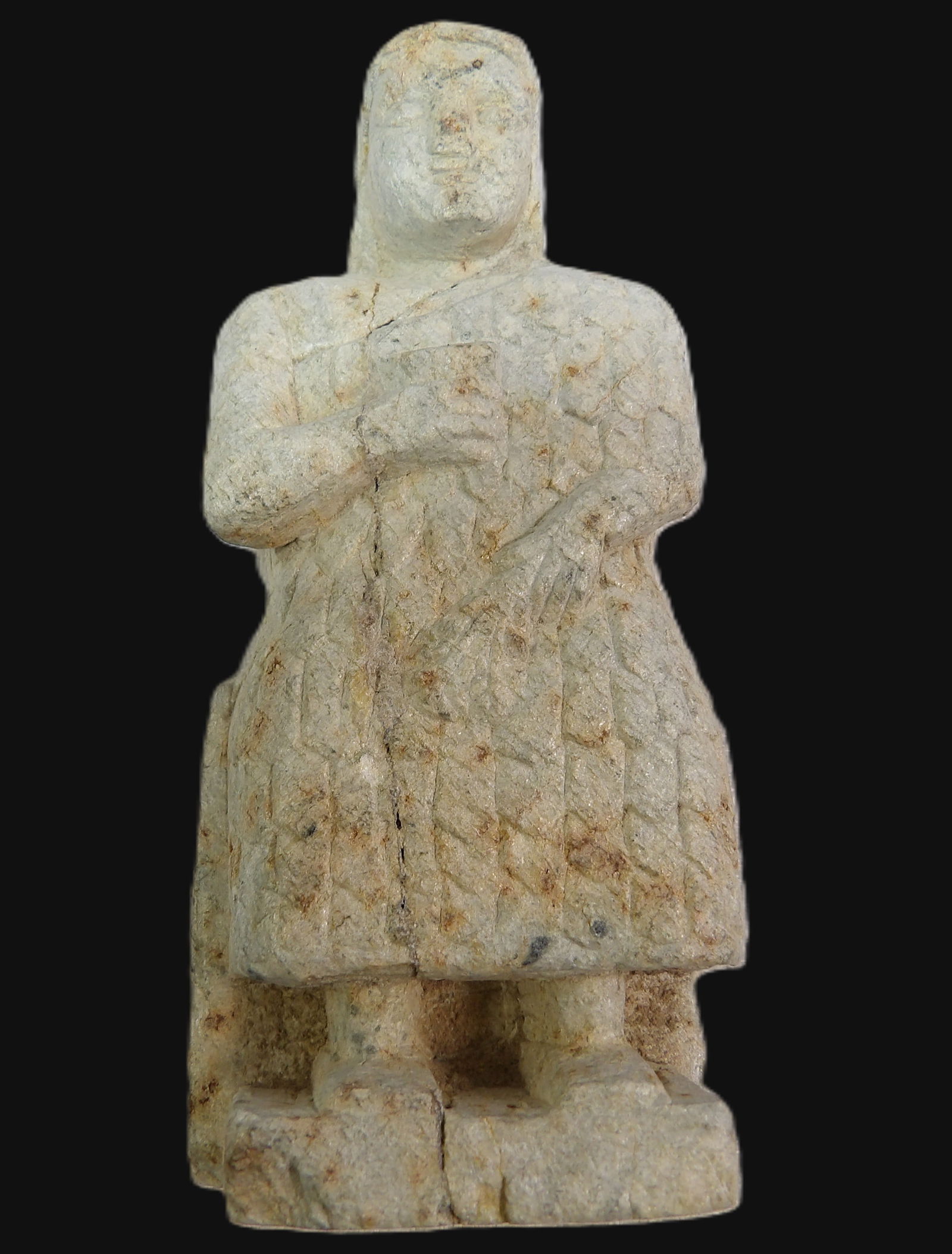 Ancient Stone Figurine: Ancient Near Eastern Stone Figurine of 9 Worshippers. Early Dynastic Period. ***We are Not Experts in Ancient Pieces. However, the Consignor of this Item is, and has been, a lifelong collector of Anti