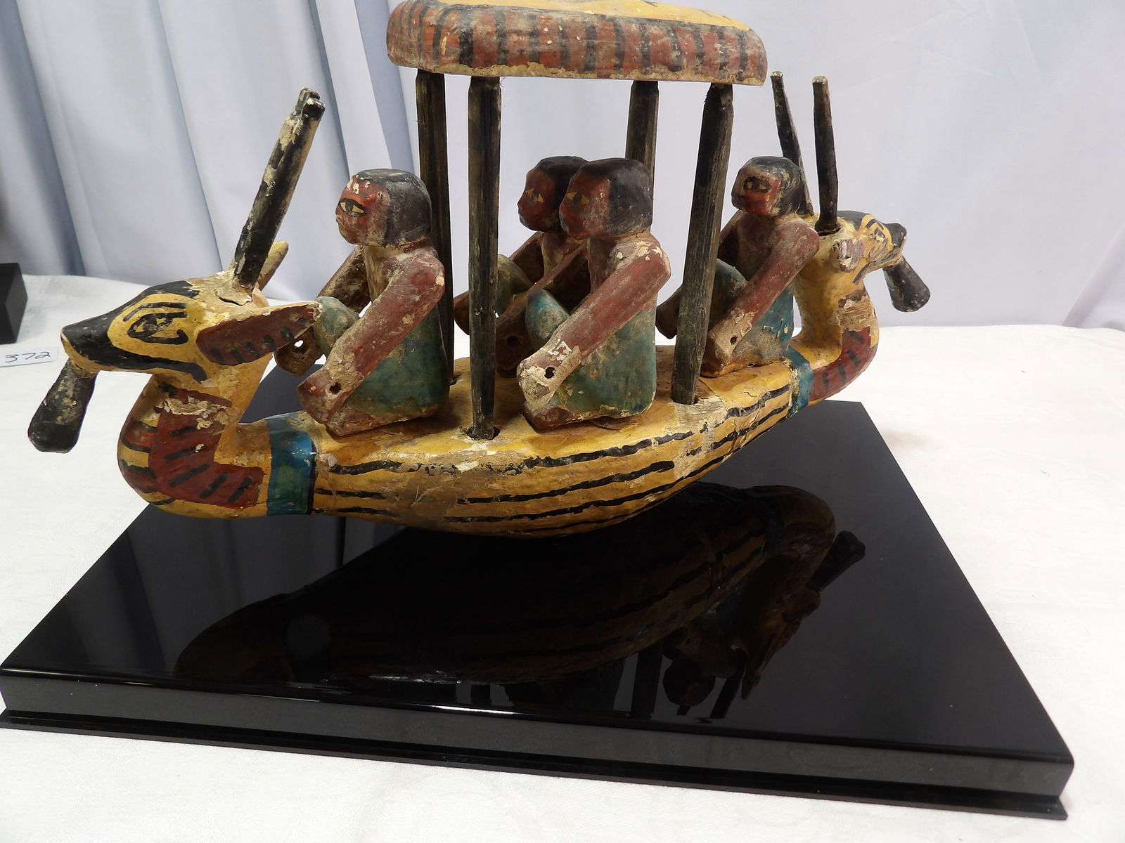 Egyptian Funerary Wood: Egyptian Funerary Wood "Boat to the Afterlife". These were placein Tombs to enable the Deceased' Soul to Journey to the Afterlife. Commonly Crafted from Lebanese Cedar Wood. Old Kingdom. 2500 B.C.