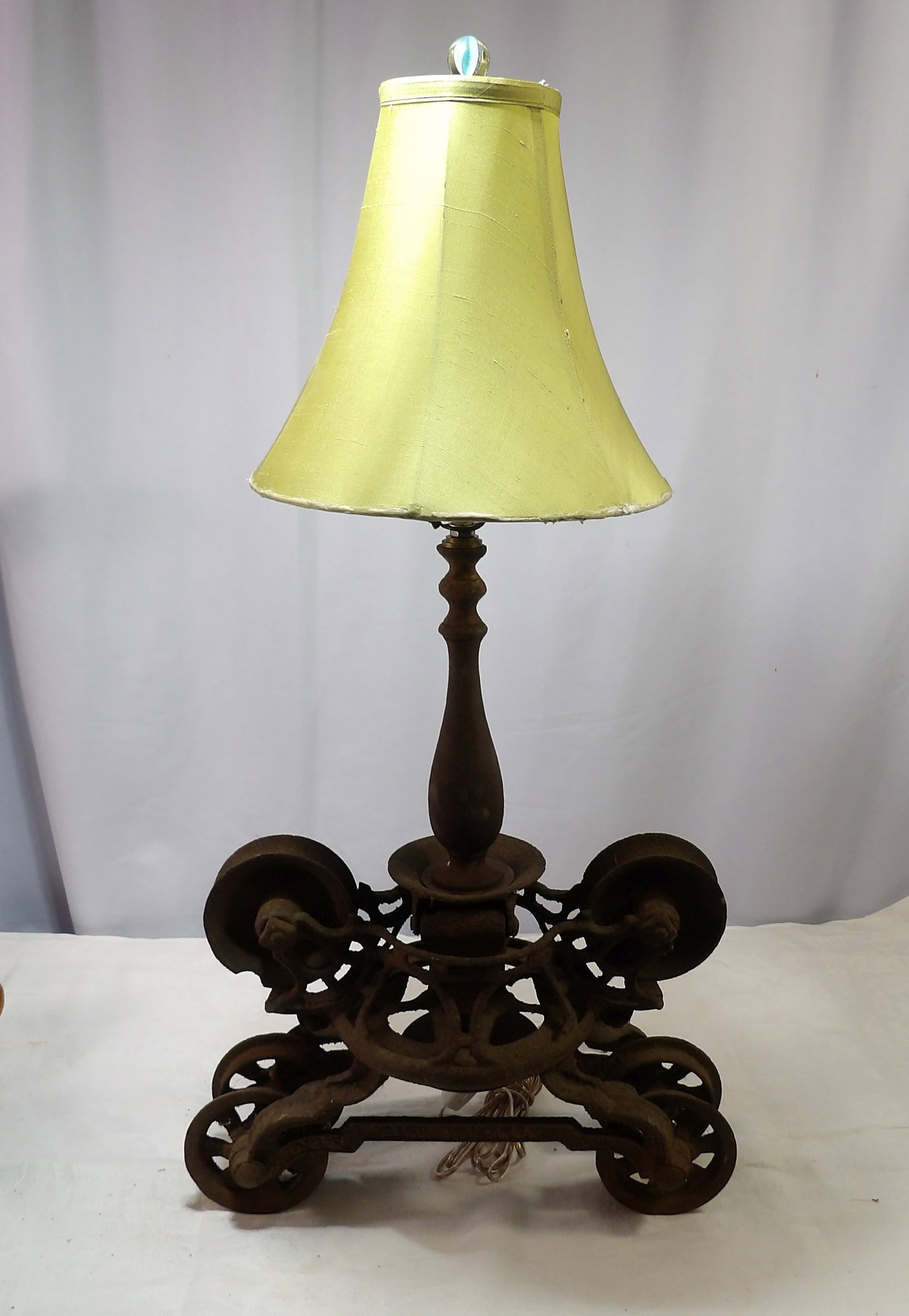 Vintage Lamp: Vintage Hay Trolley Lamp. All measurements approximate. Please see photos for condition and details. Selling as is from 04281.