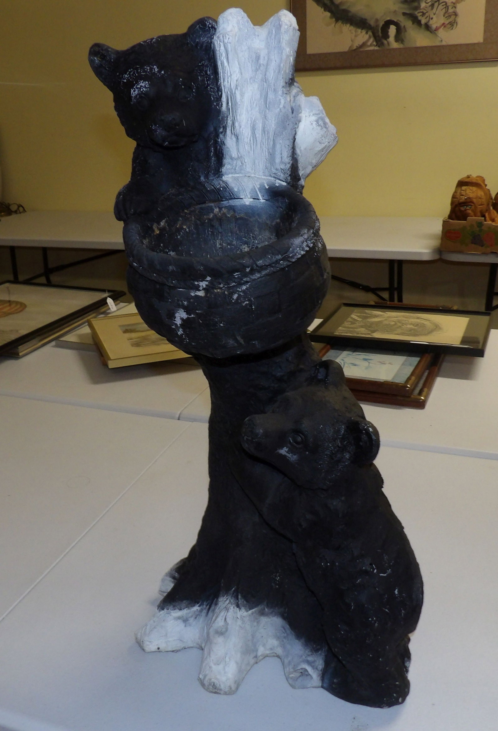Black Bear Garden Statue - 2