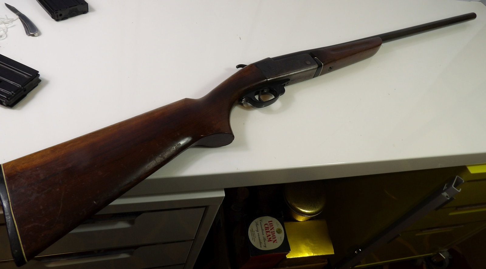 Companhia Brazilian Model 151 12 Gauge Single Shot: Companhia Brazilian Model 151, Single Shot 12 Gauge. Firearms produced after 1898 have to be sold through an FFL dealer. We are working with Ship Happens (231 Main Street in Norway, ME). All firearms 