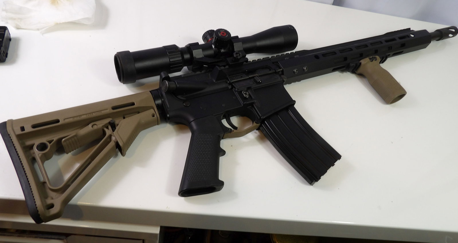Palmetto Bushmaster PA15 Multi 223: Palmetto/Bushmaster PA15 Multi 223 with Simmons Scope. Firearms produced after 1898 have to be sold through an FFL dealer. We are working with Ship Happens (231 Main Street in Norway, ME). All firearm