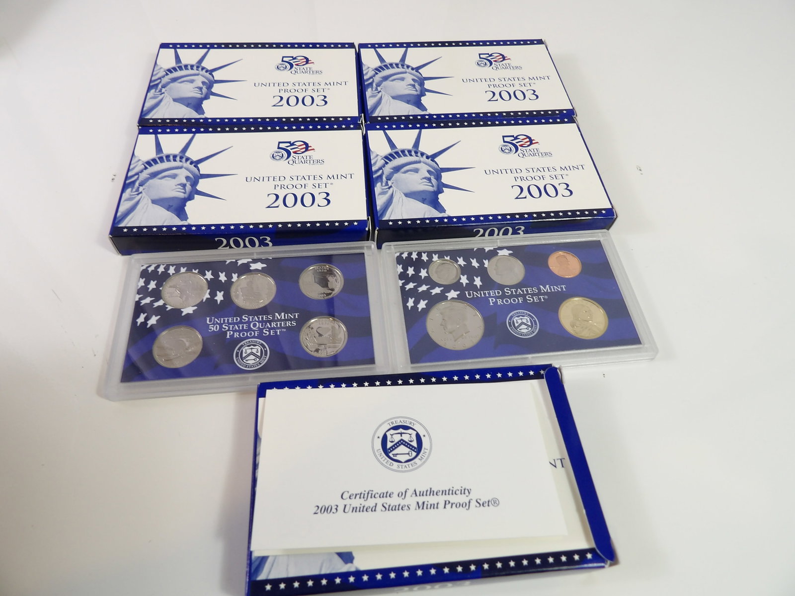 5 Sets - 2003 U.S. Mint Proof Sets - 5