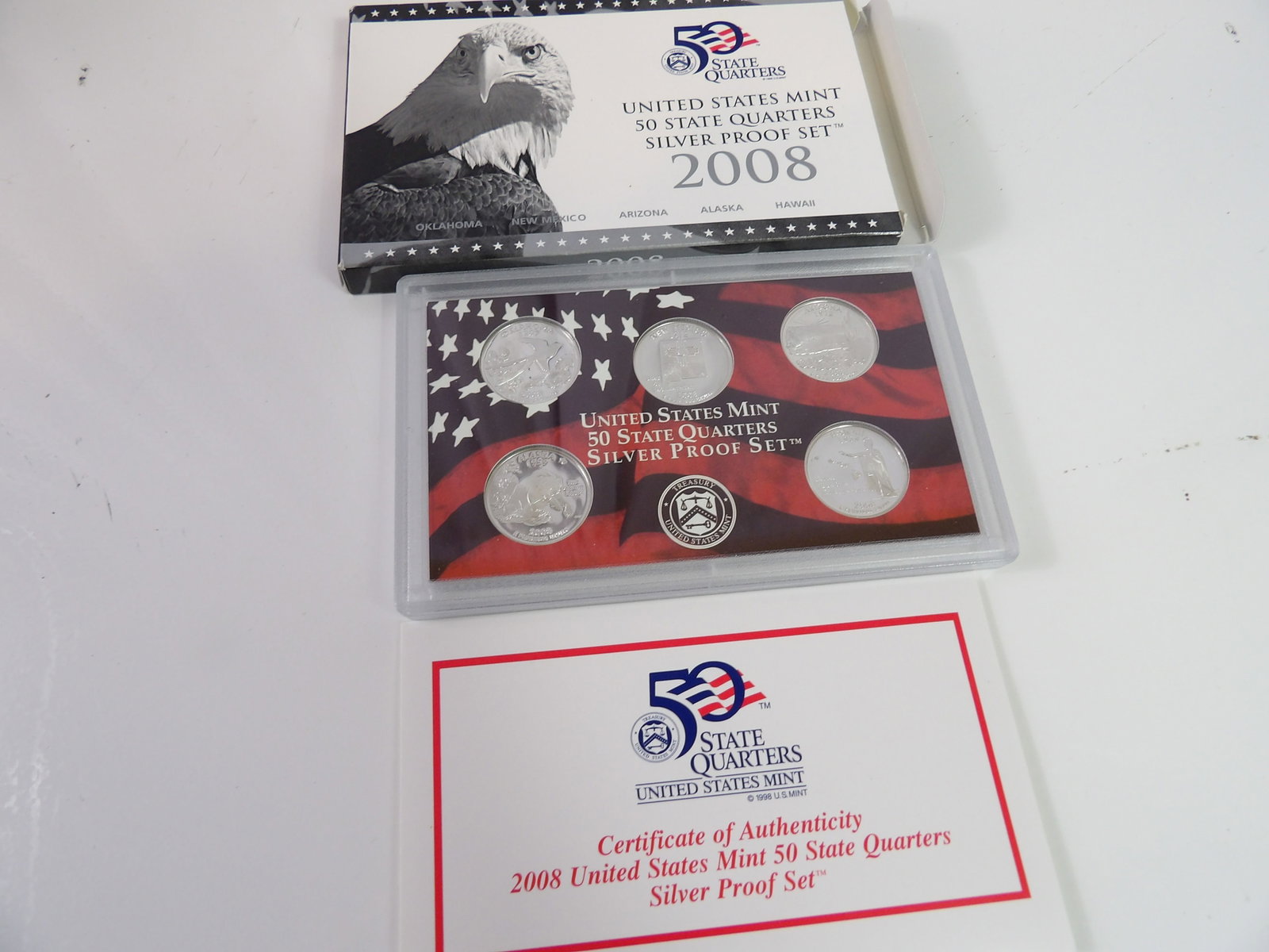 2008 United States Mint 50 State Quarters Silver Proof Set (1 of 4)