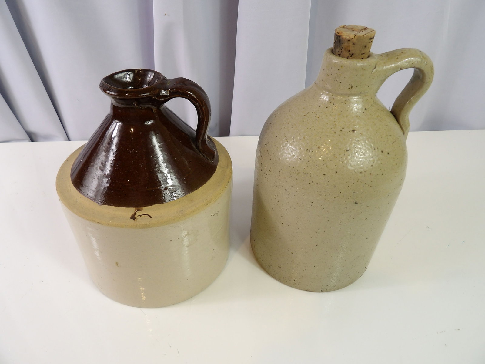 Pair of Early Stoneware Jugs (1 of 5)