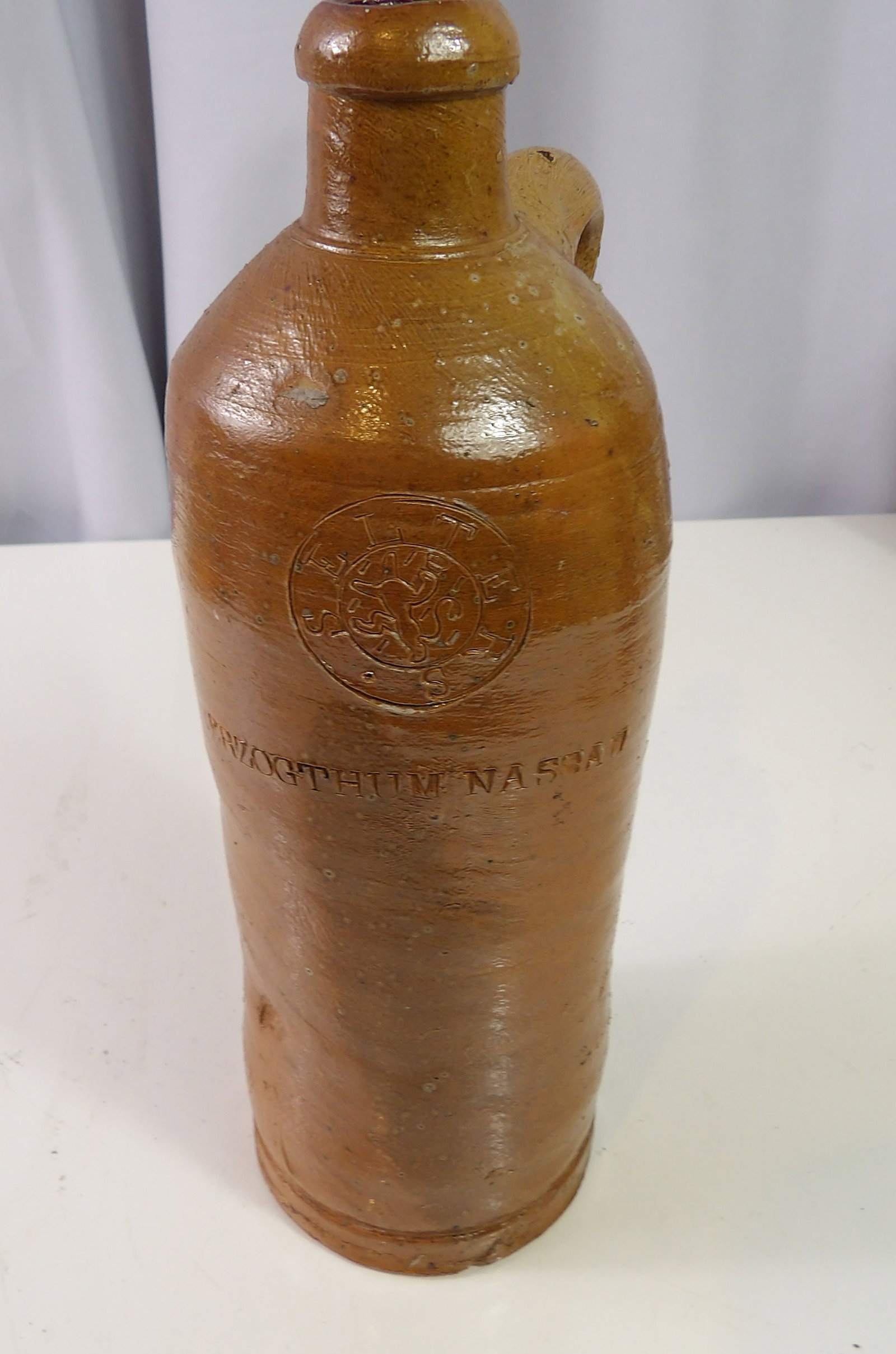Antique Herzogthrum Nassau Mineral Water Bottle: Antique Herzogthum Nassau Mineral Water Bottle. All measurements approximate. Please see photos for condition and details. Selling as is from 04281.