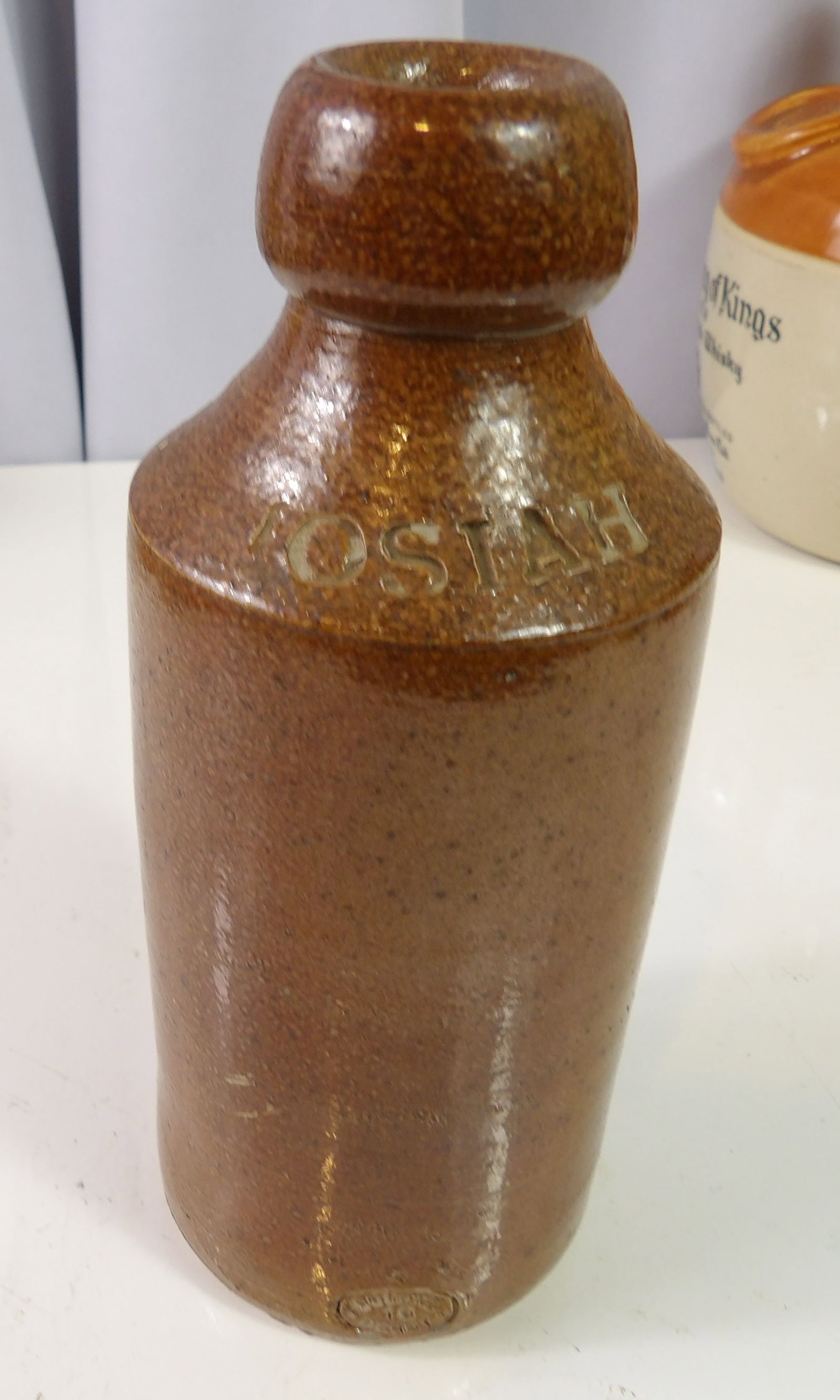 Antique Josiah Russell Stoneware Bottle (1 of 4)