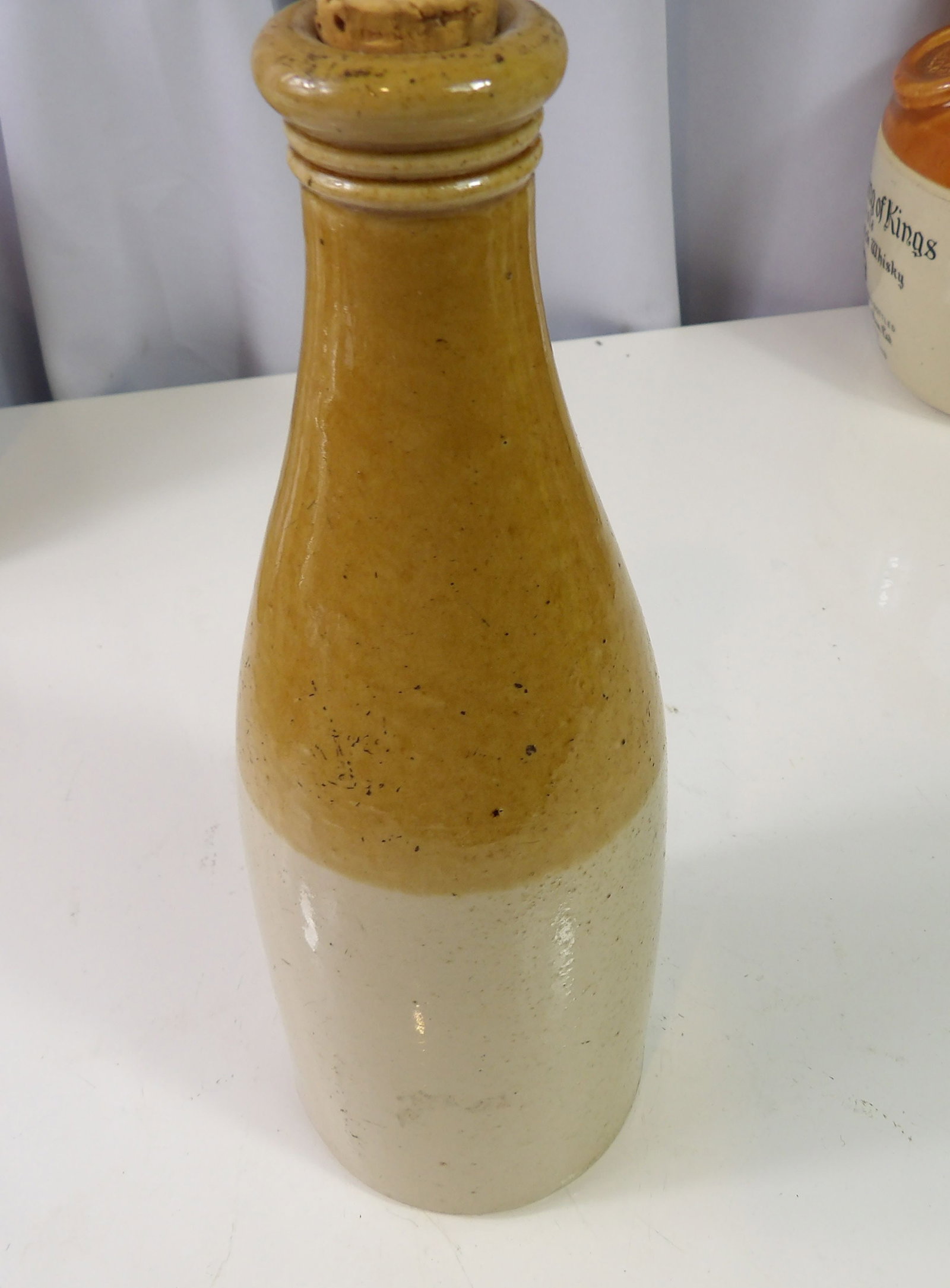 Two Tone Stoneware Ginger Beer Bottle - 4