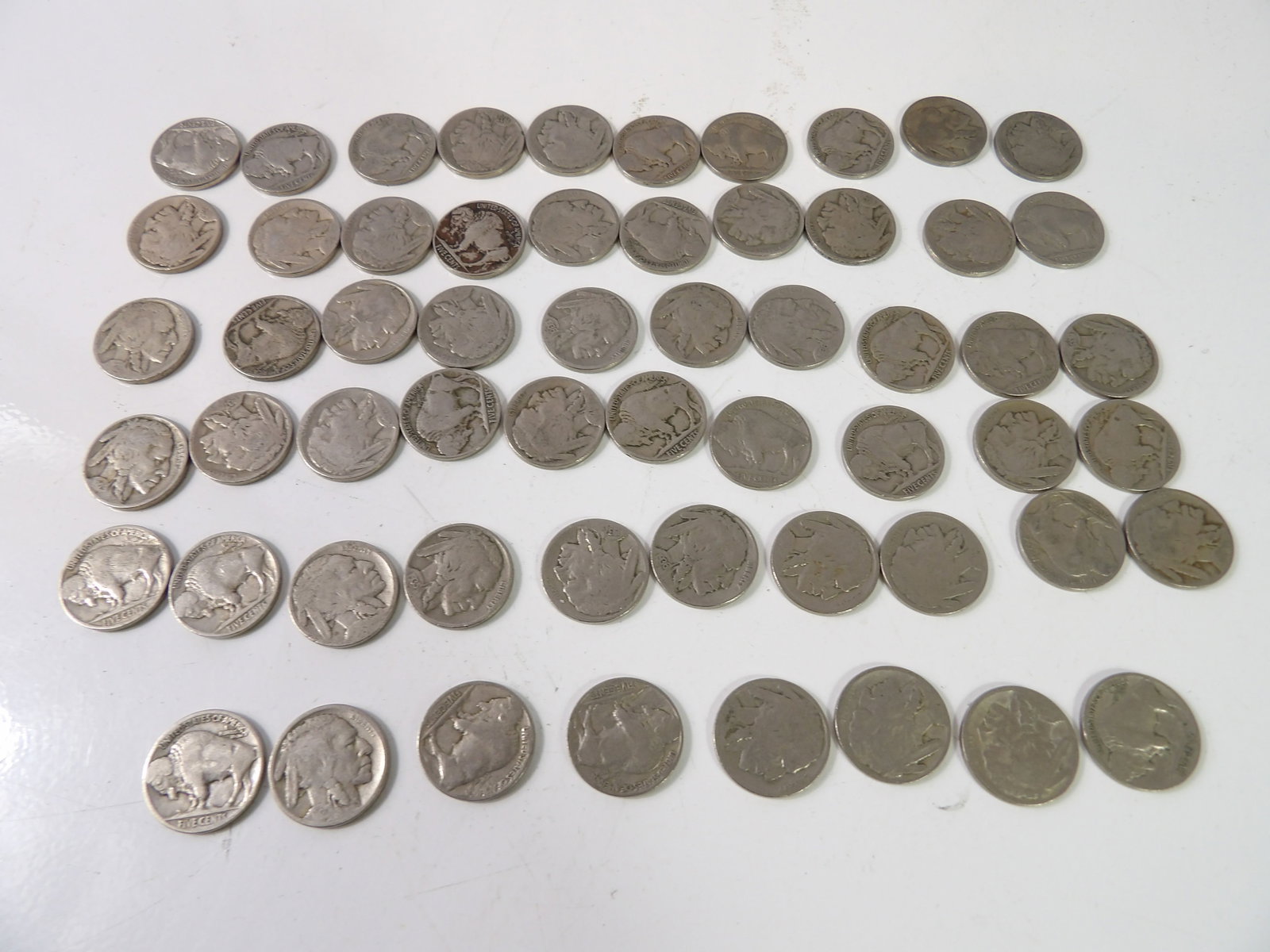 58 PCS.-Buffalo Nickels (1 of 4)