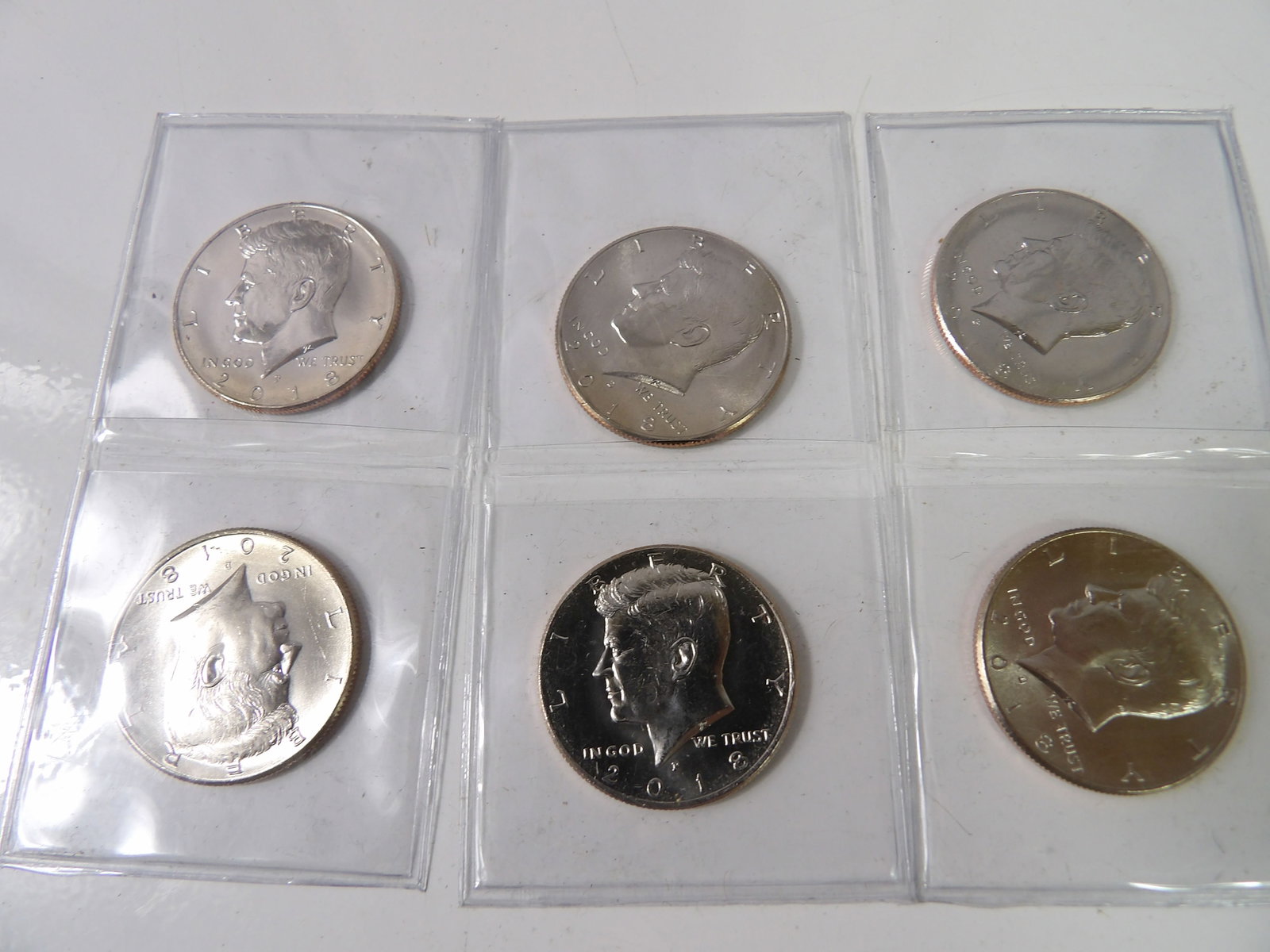 6 2018 Uncirculated Kennedy Half-Dollars - 2