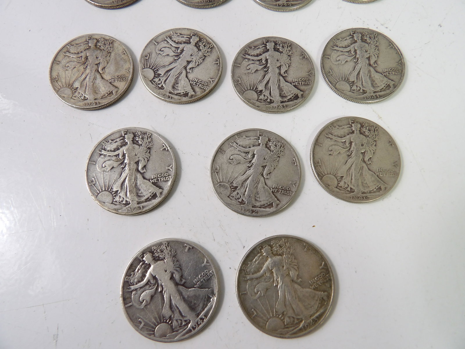13 PCS.- Walking Liberty Half-Dollars - 3