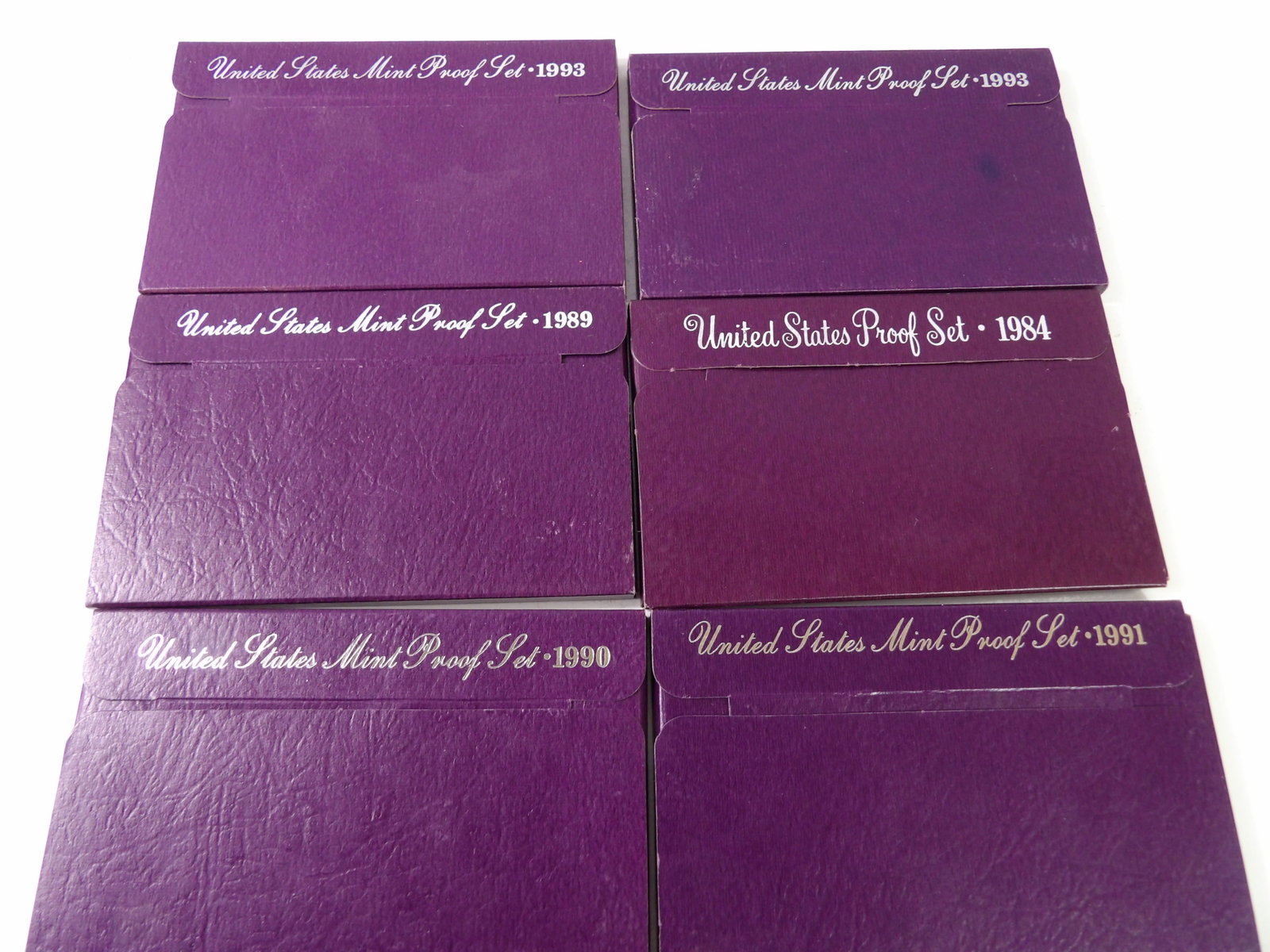 6 U.S. Mint Proof Sets, 1984, 1989, 1990, 1991, & (2) 1993 (1 of 4)