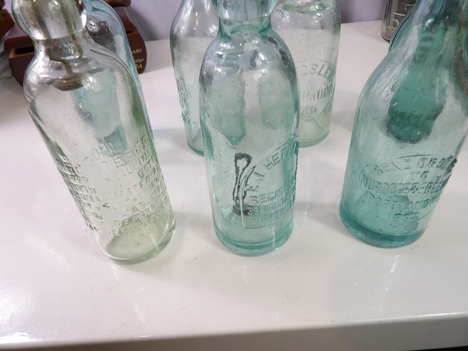 7 Early Blob Top Bottles - 2