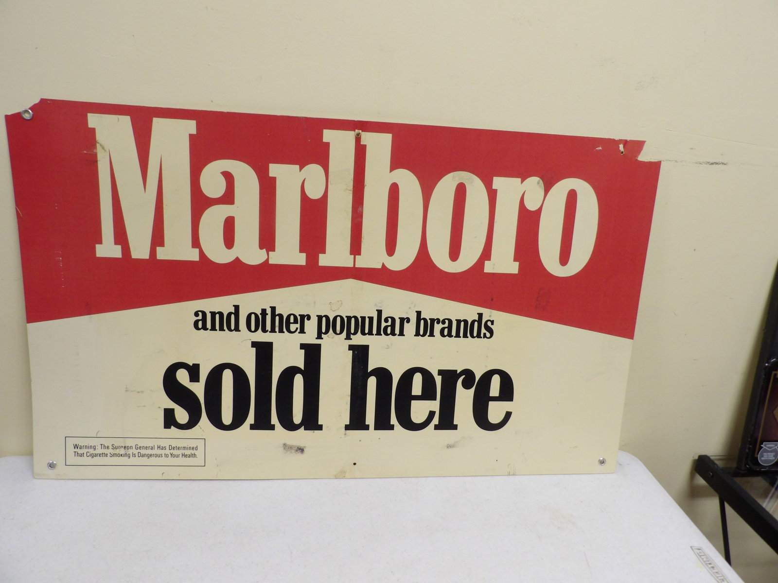 Vintage Hard Plastic Marlboro Sign (1 of 4)