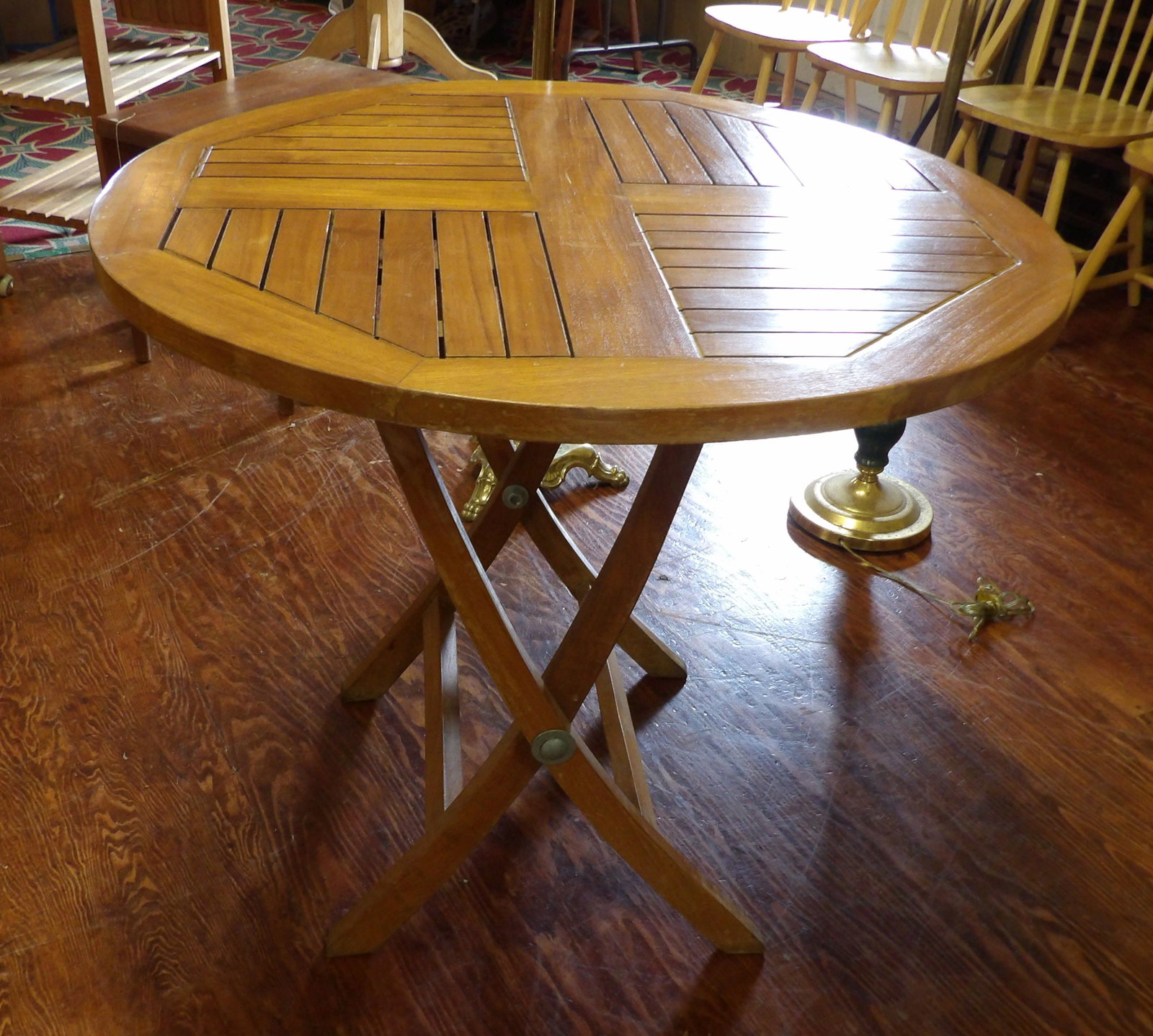 36" Round Folding Outdoor Dining Table - 3