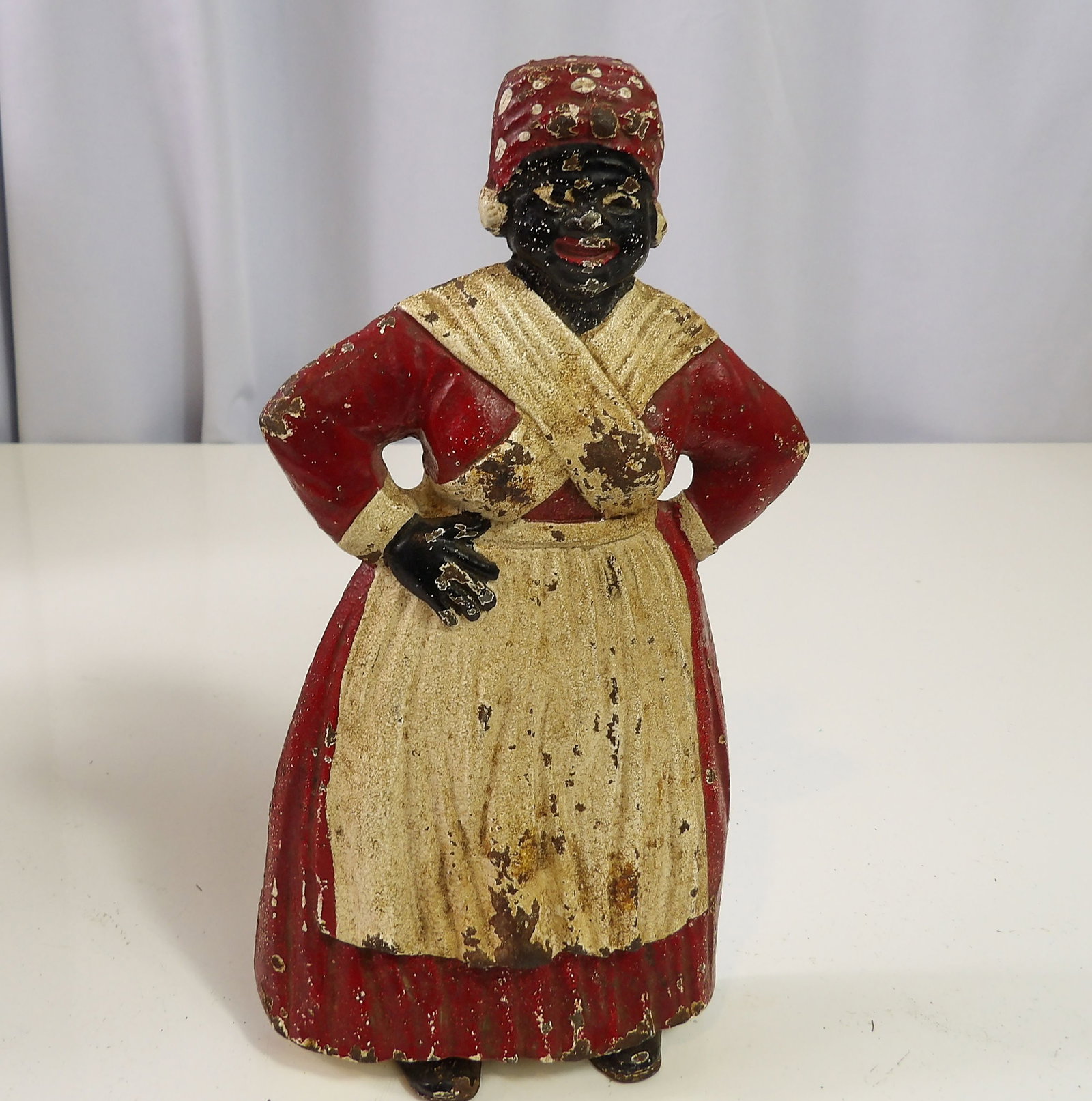 Antique Cast Iron Mammy Door Stop (1 of 4)