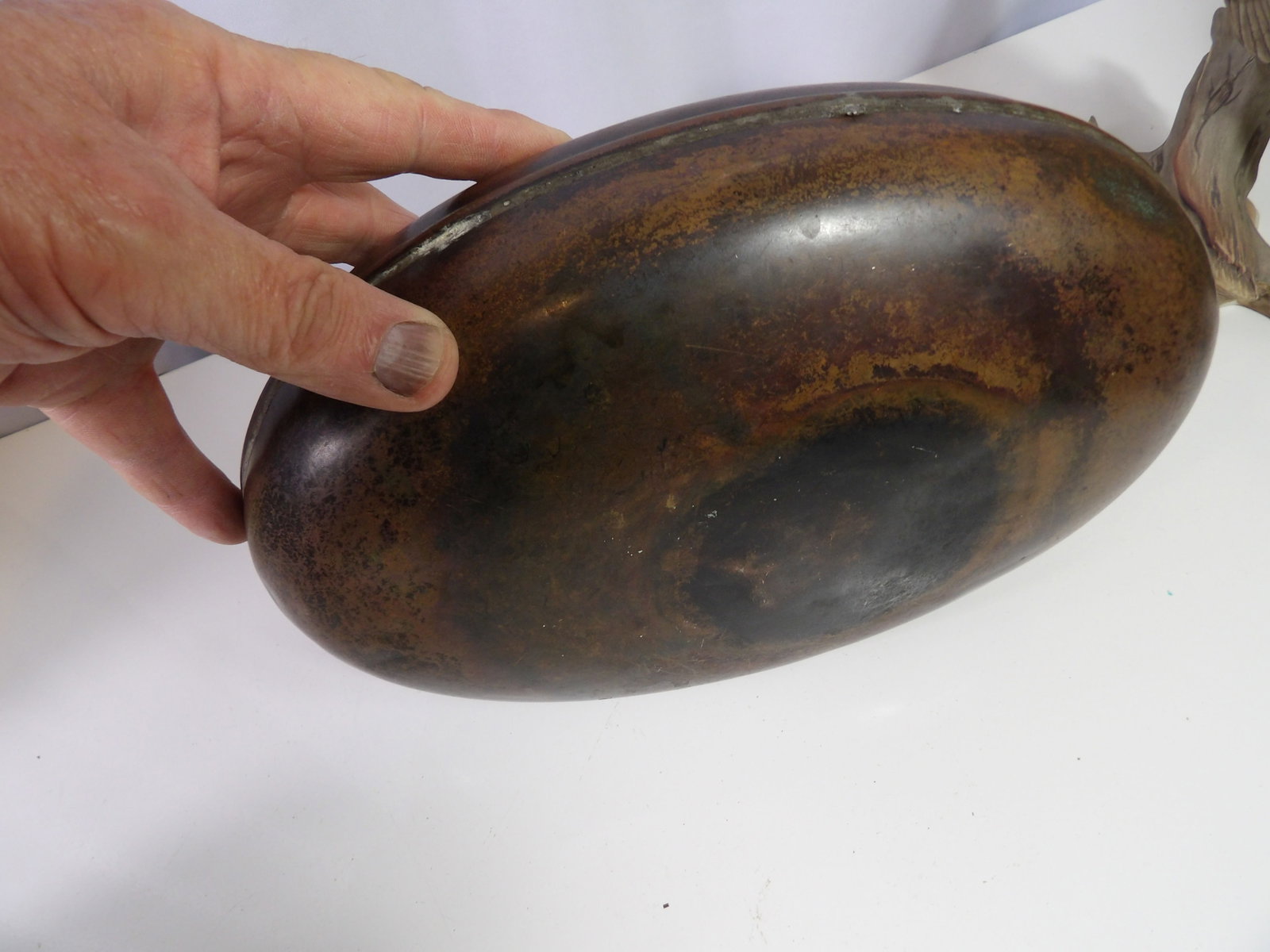 Antique Oval Copper Bed Warmer - 2