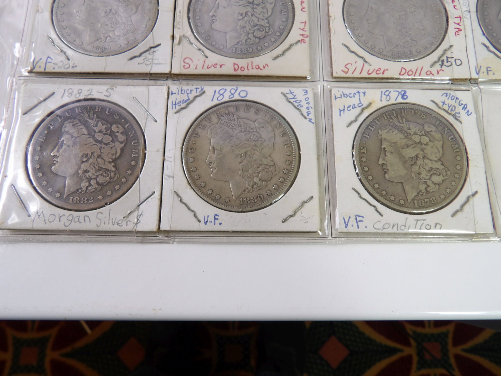 14 PCS.- Early Morgan Dollars - 5