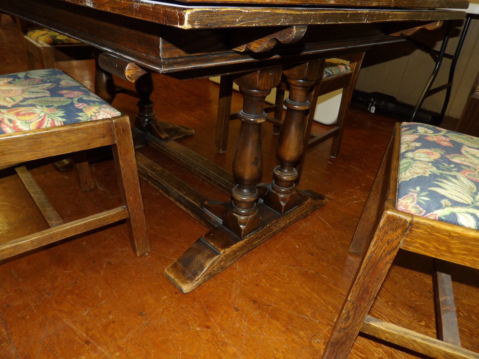 Solid Oak Draw-Leaf Dining Table - 6