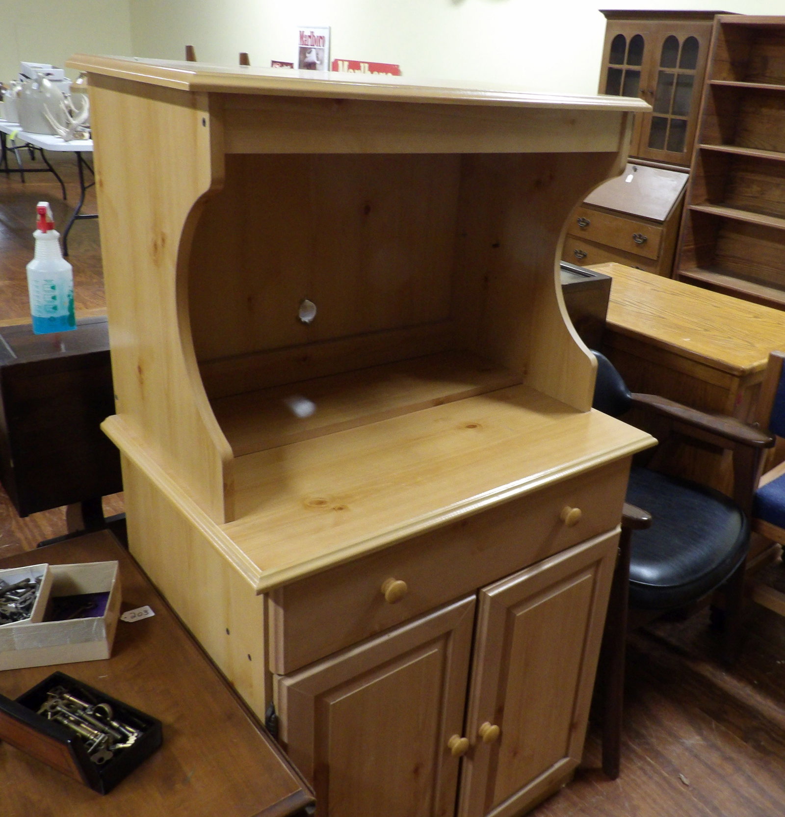 Wooden Microwave Stand - 4