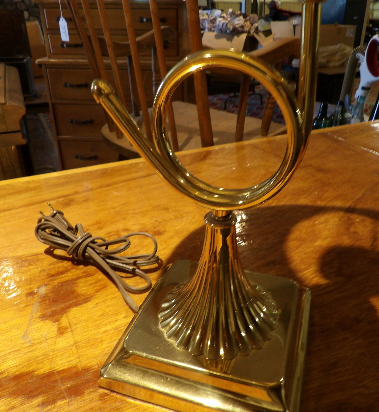 Vintage Brass Table Lamp - 2