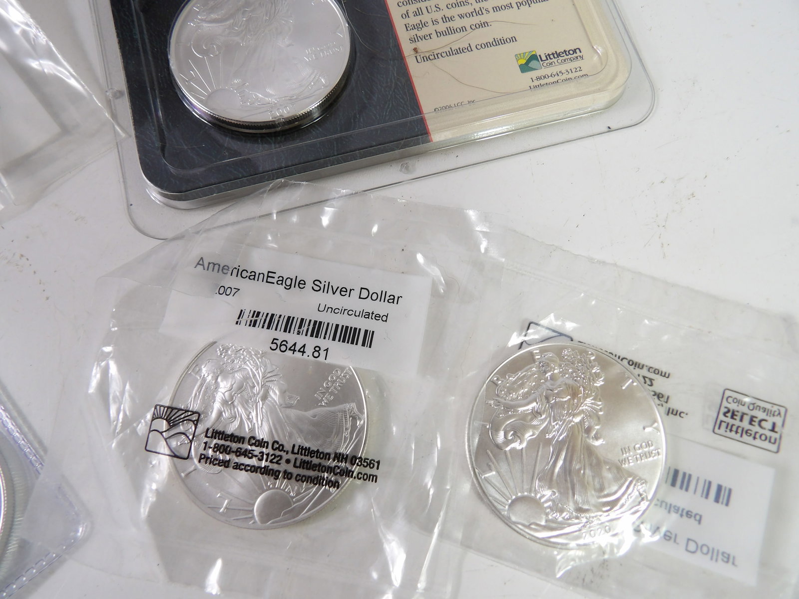 5 PCS.-Silver American Eagles - 3