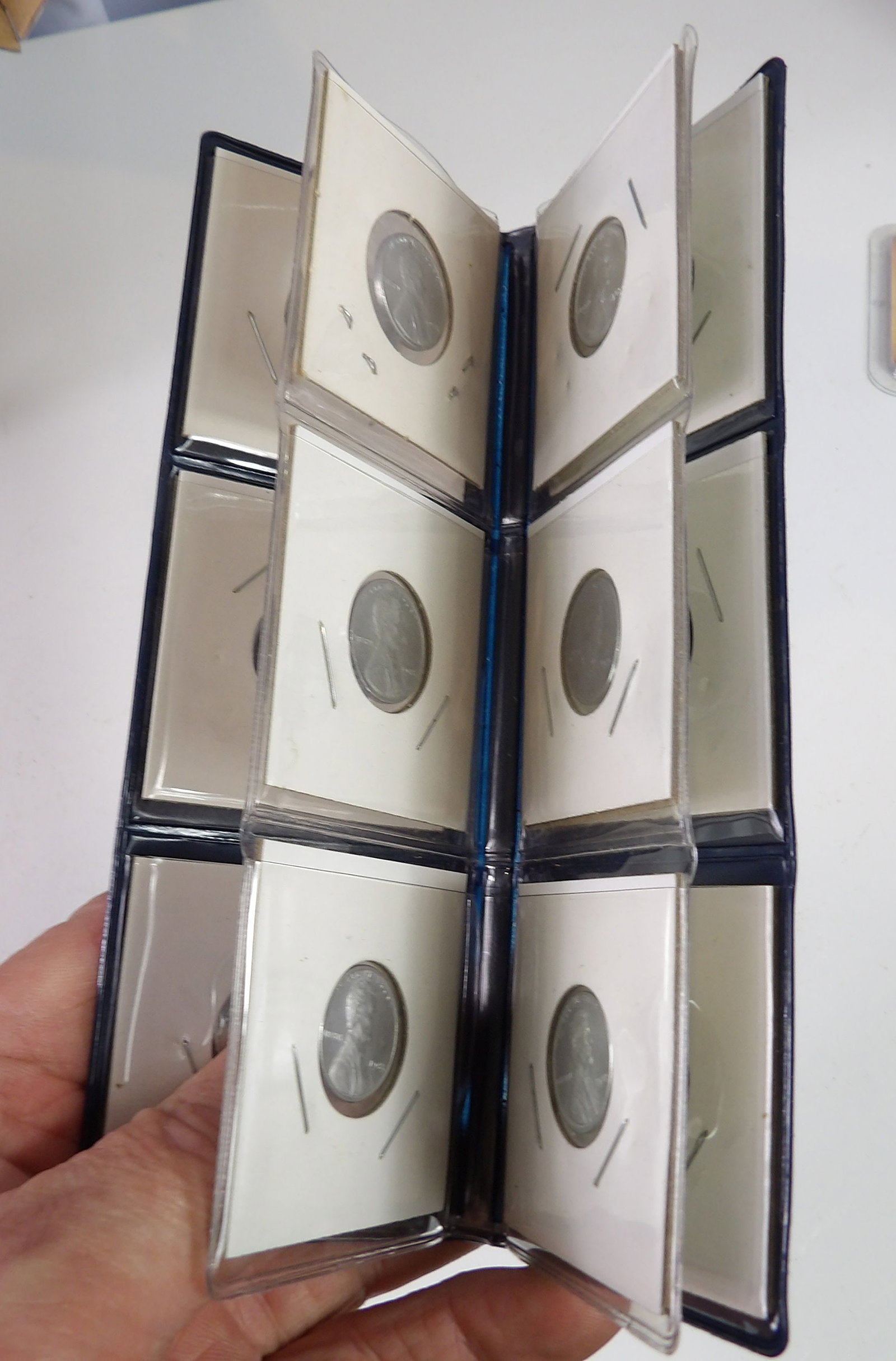12 1943 Steel Pennies: Lot of 12, 1943 Steel Pennies. All measurements approximate. Please see photos for condition and details. Selling as is from 04281.