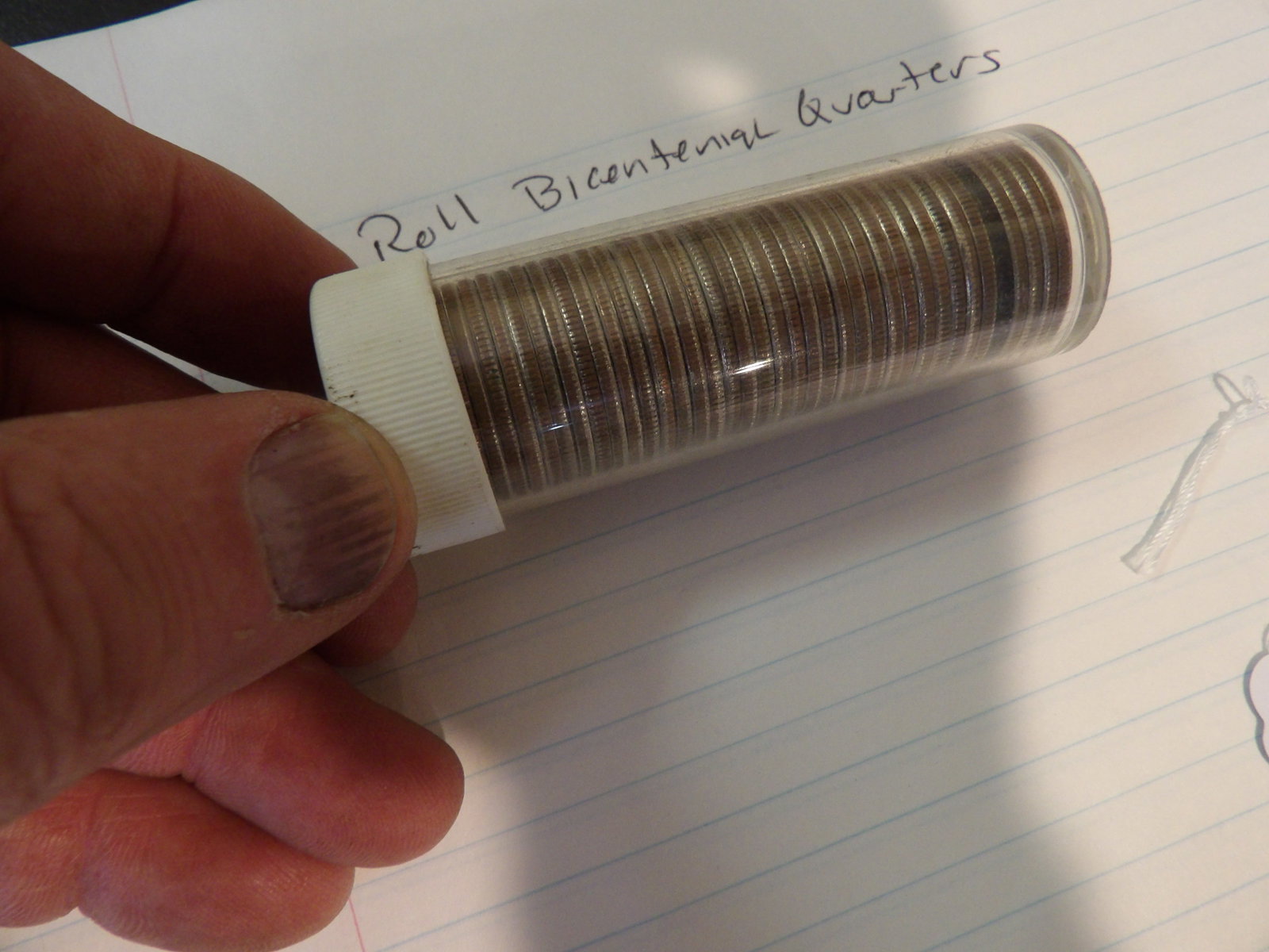 $10 Roll of Bicentennial Quarters: $10 Roll of Bicentennial Quarters. All measurements approximate. Please see photos for condition and details. Selling as is from 04281.