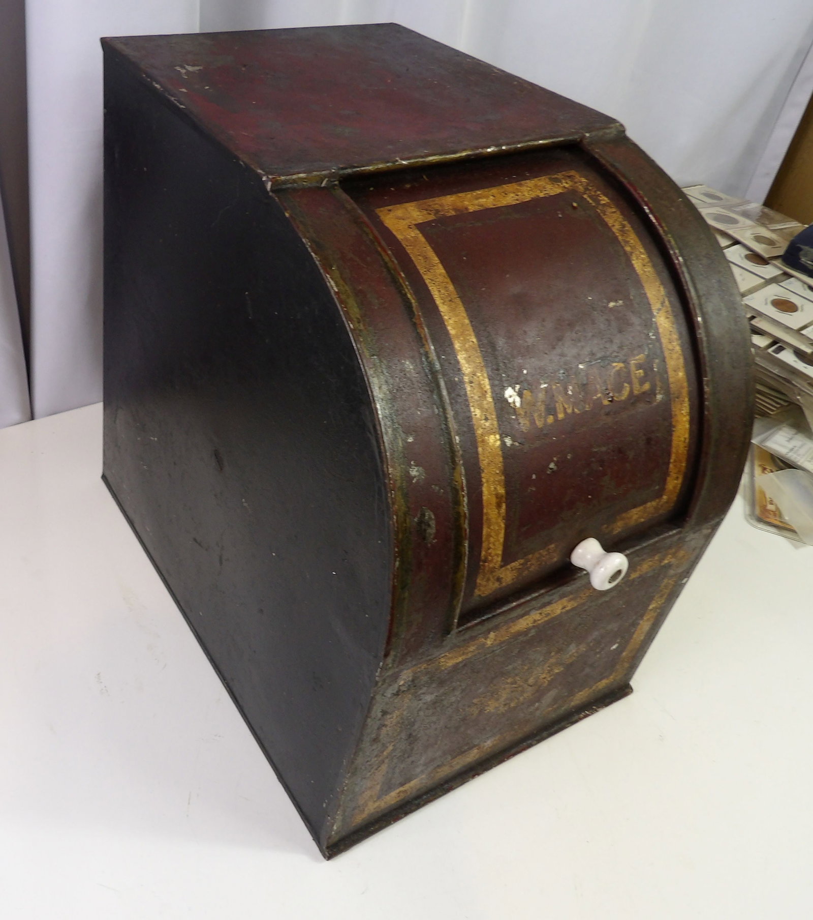 Antique W. Mace Tea/Coffee Bin - 4